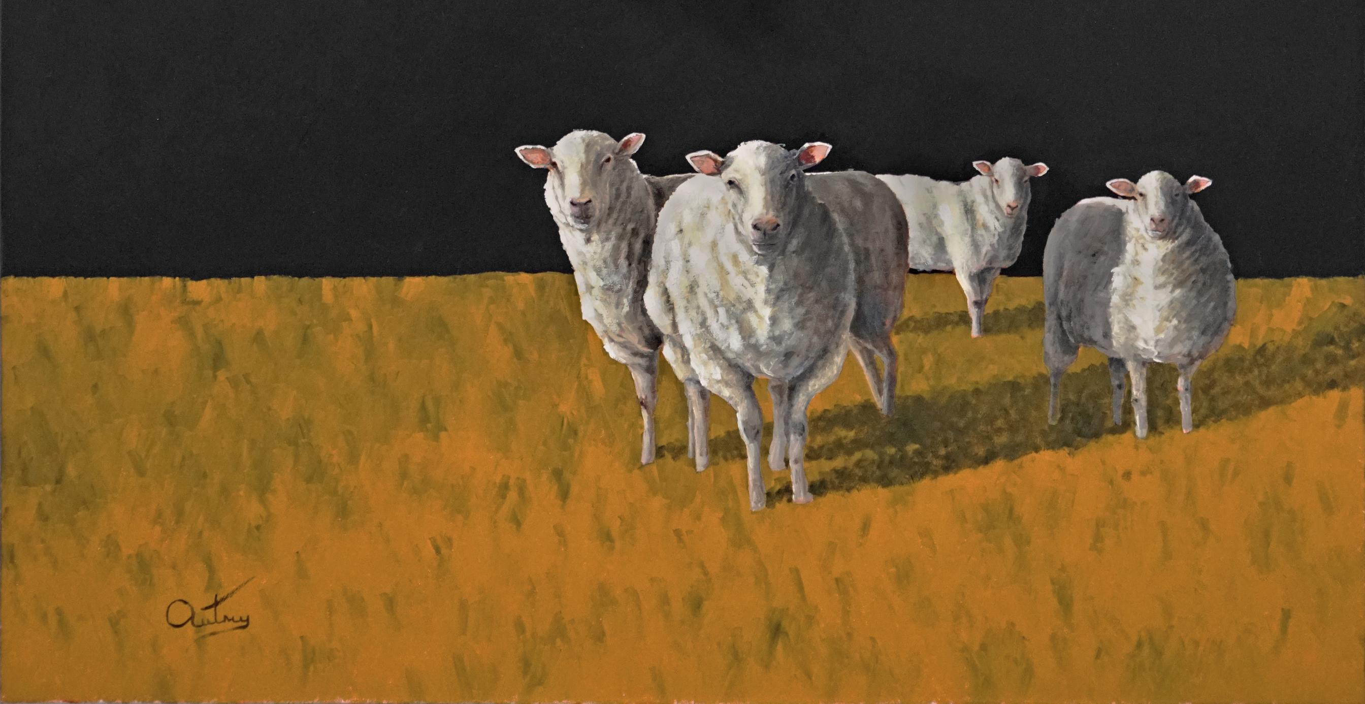 Reflections, Realist, Light/ Shadow, Sheep Oil Painting, Ovis 1
