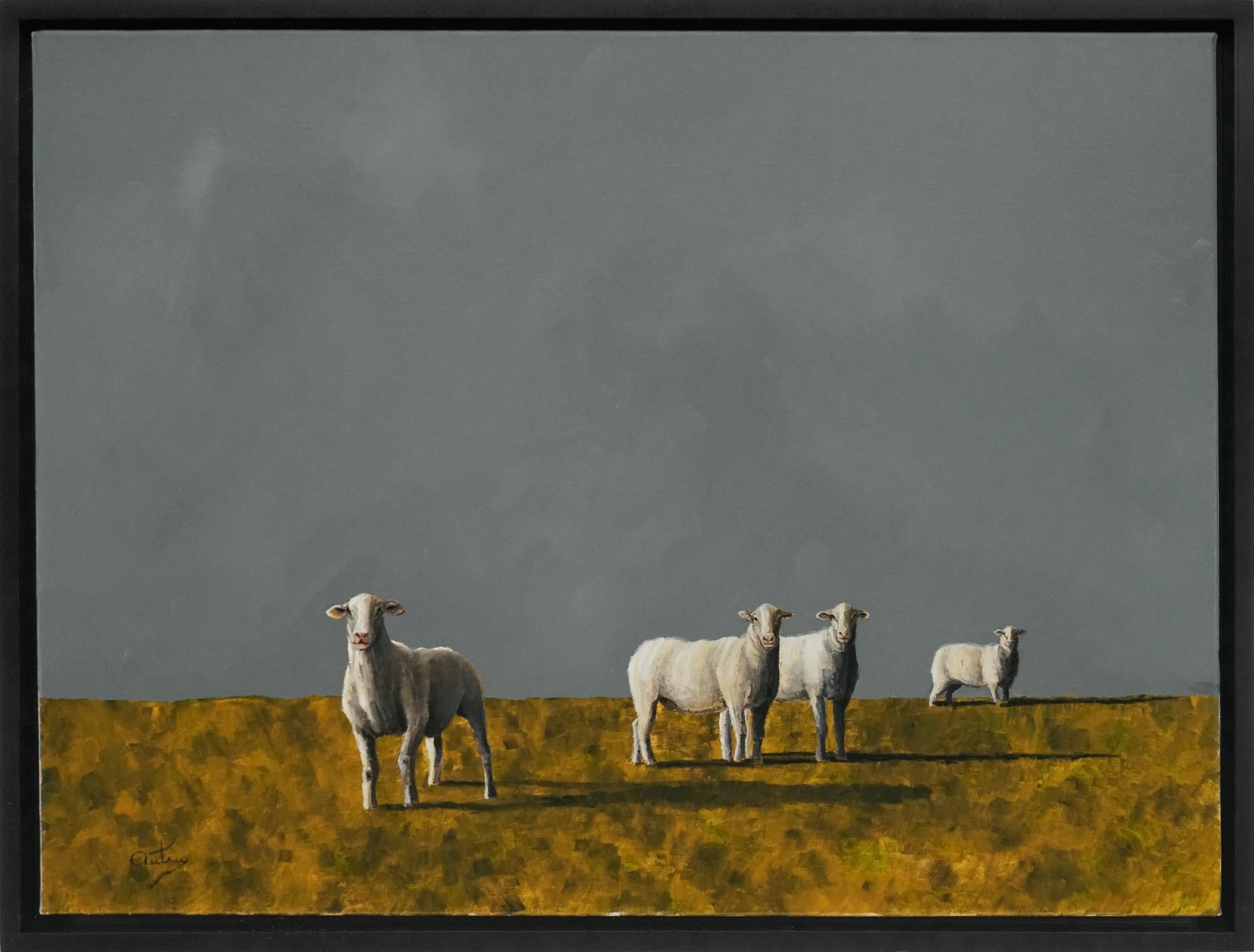 Reflections, Realist, Light/ Shadow, Sheep Oil Painting, Ovis 4