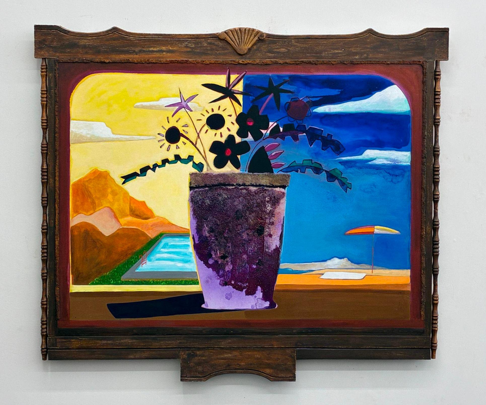 Luke Forsyth Still-Life Painting - Split Landscape: Mountain and Sea