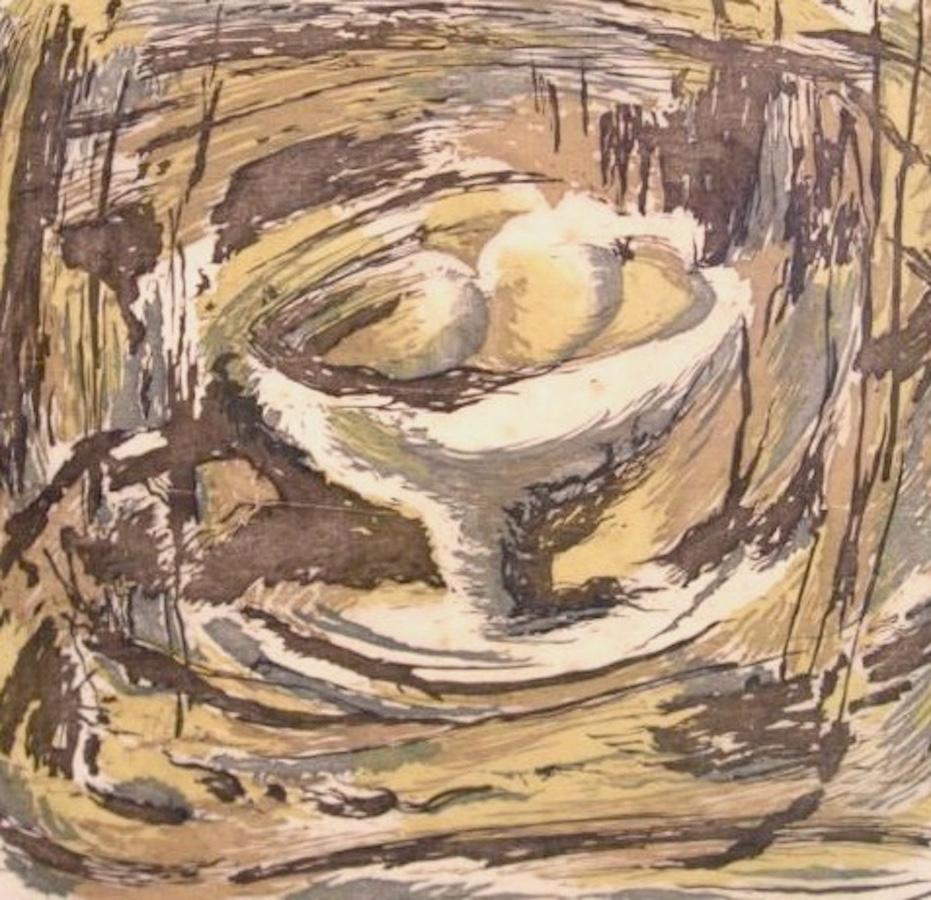 Luke Gwilliam (1911-1989), Compote and Fruit, 1950, woodcut For Sale 3