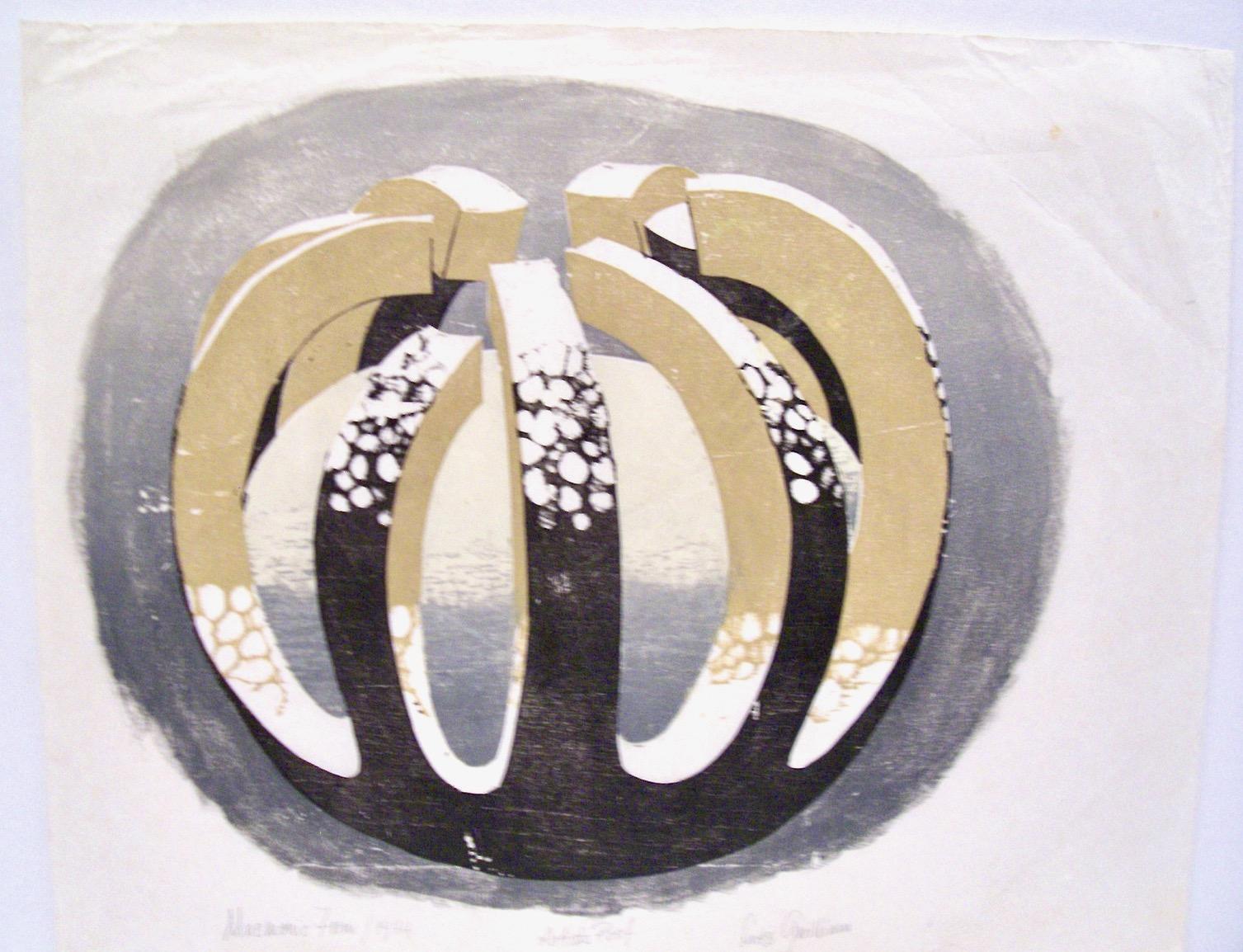Luke Gwilliam (1911-1989), Mnemonic Form, 1974, Holzschnitt im Angebot 5