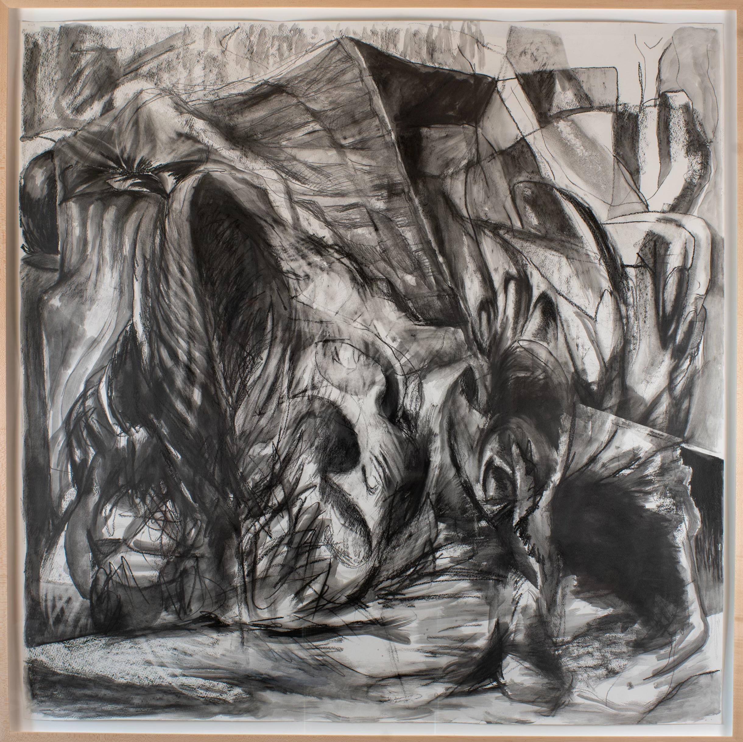 Abstract Painting di Luke Jackson - "Tradescantia Zebrina I" 2023