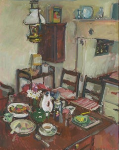 'Interior at the Cottage' original oil painting by Luke Martineau