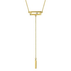 Luke Rose 14 Carat Gold and Diamond Drop Necklace