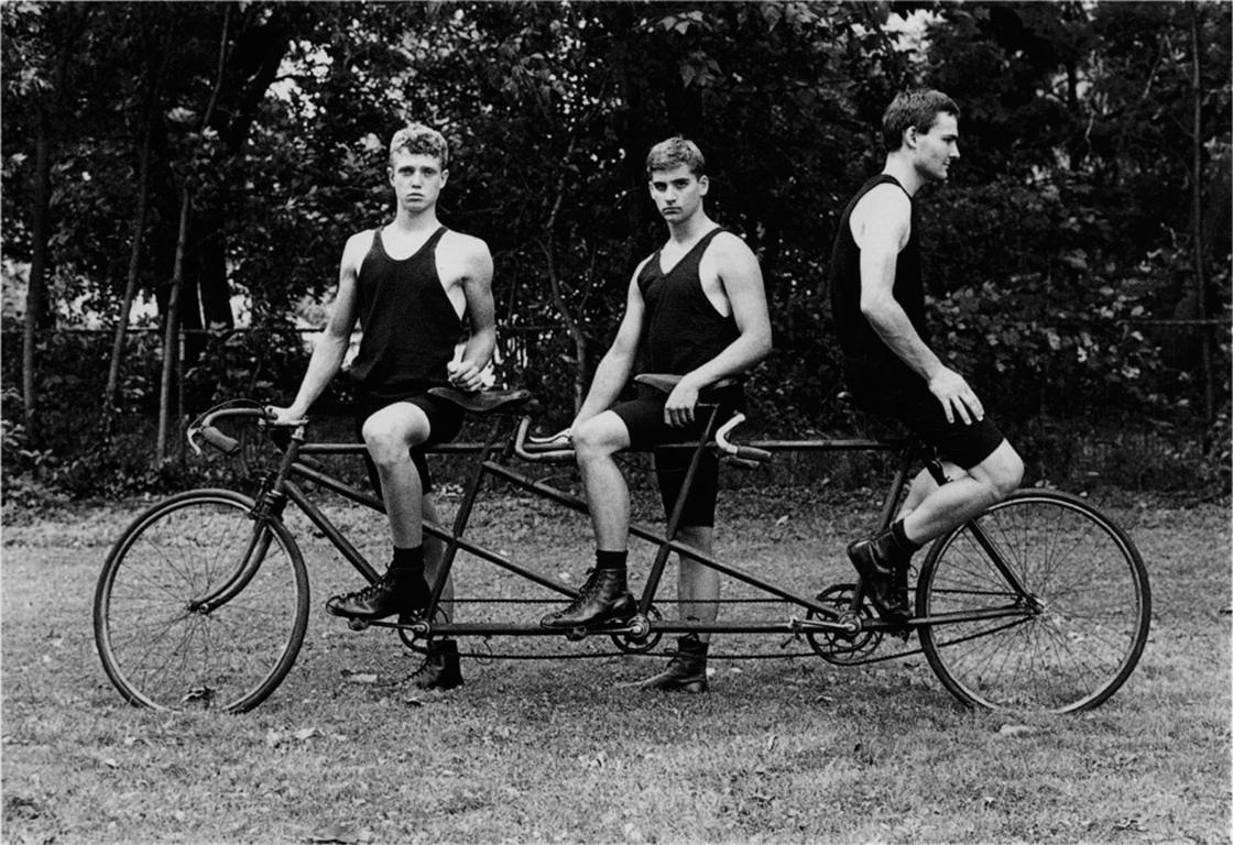 Luke Smalley Black and White Photograph - Cyclists