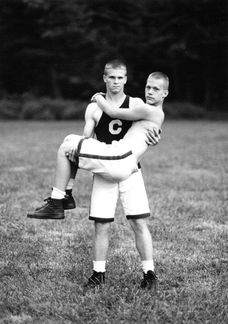 Luke Smalley Black and White Photograph – Wrestler der High School