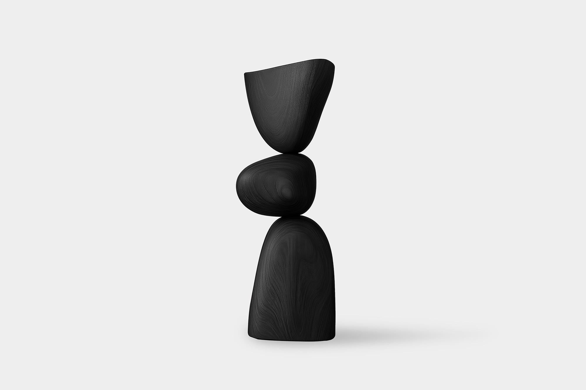 Mexican Lull No100 Wooden Totem Sculpture by Joel Escalona – A Decorative Object for Mod For Sale
