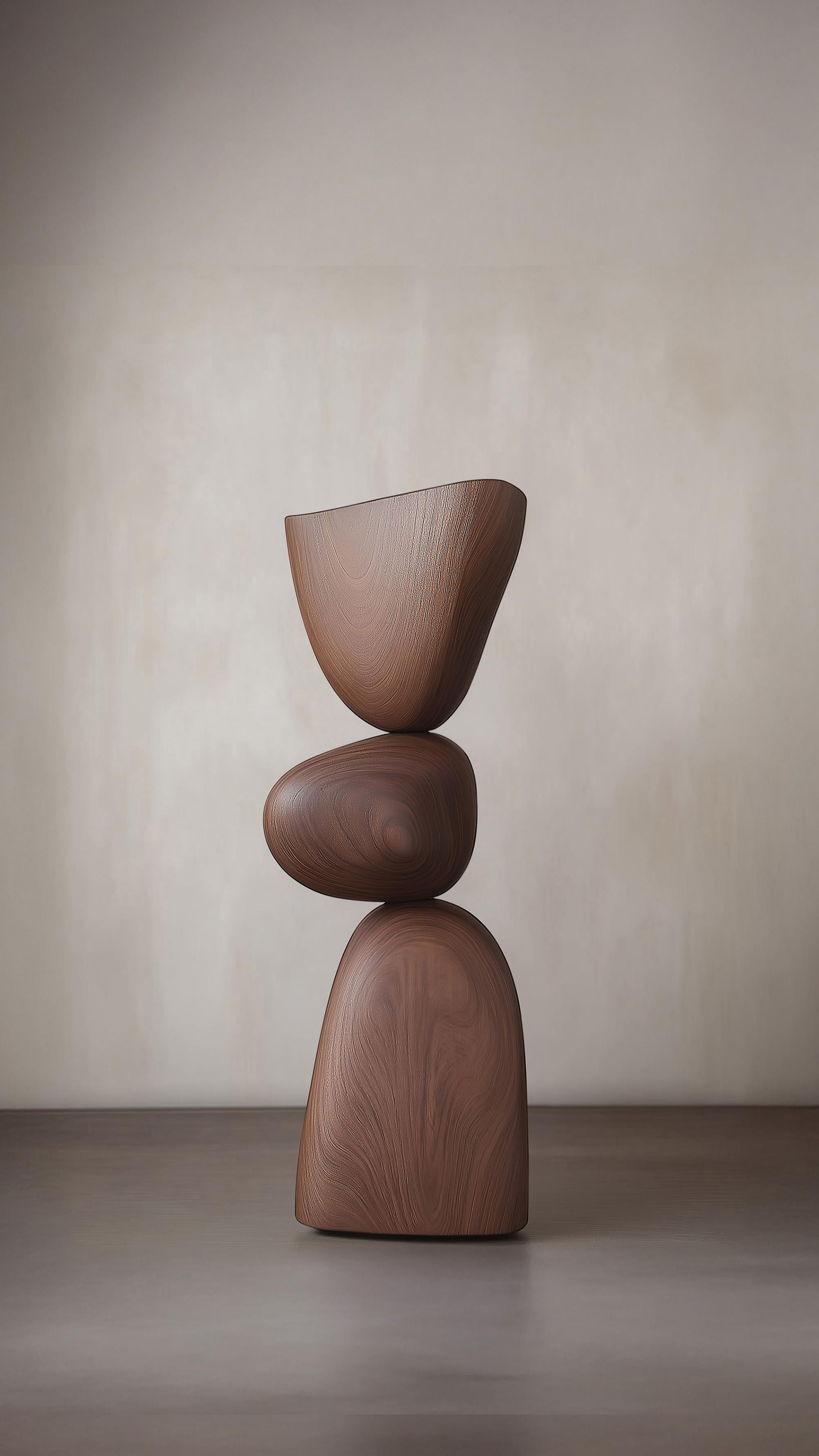 Lull No100 Wooden Totem Sculpture by Joel Escalona – A Decorative Object for Mod In New Condition For Sale In Ciudad de México, CDMX