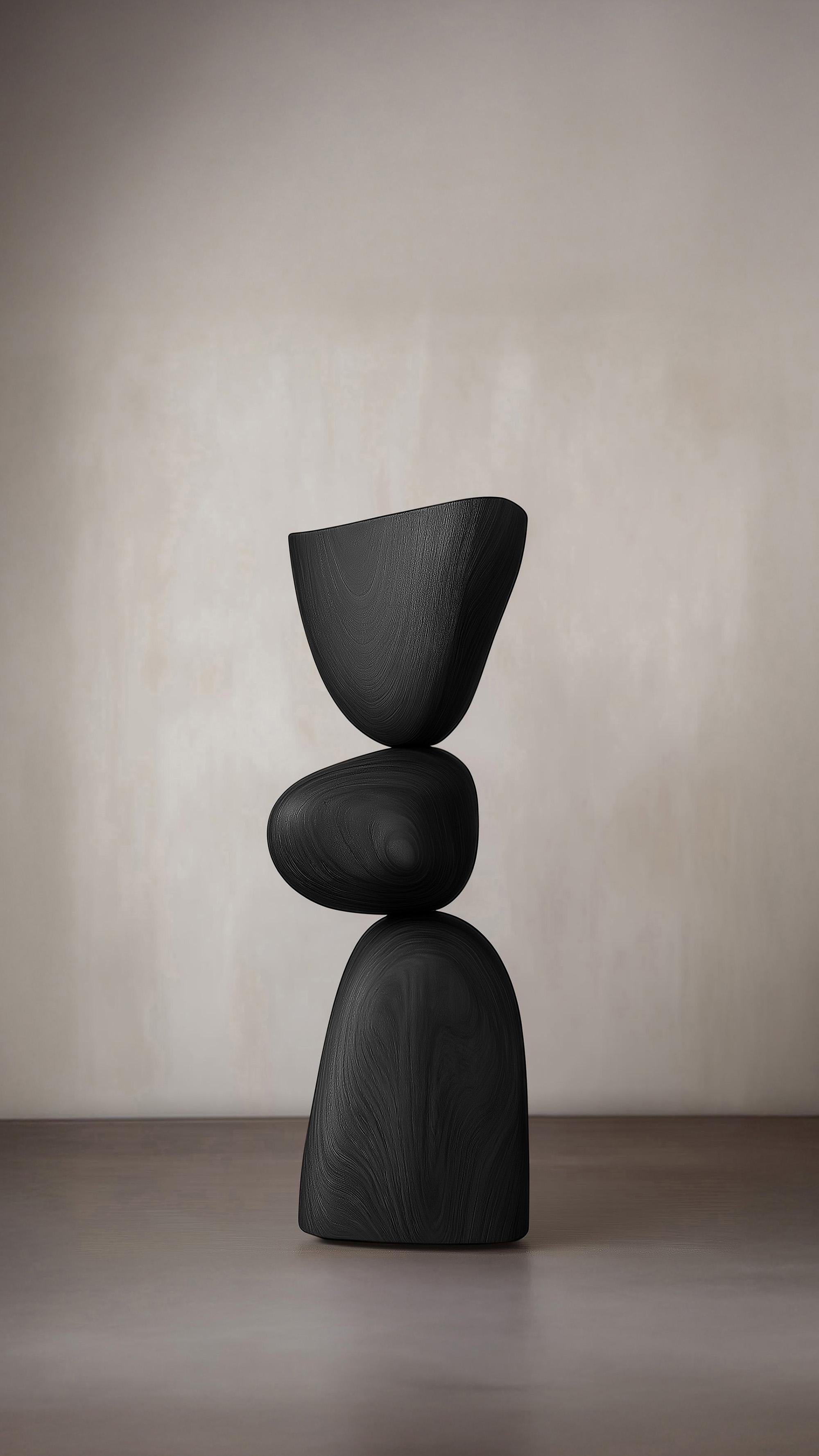 Contemporary Lull No100 Wooden Totem Sculpture by Joel Escalona – A Decorative Object for Mod For Sale