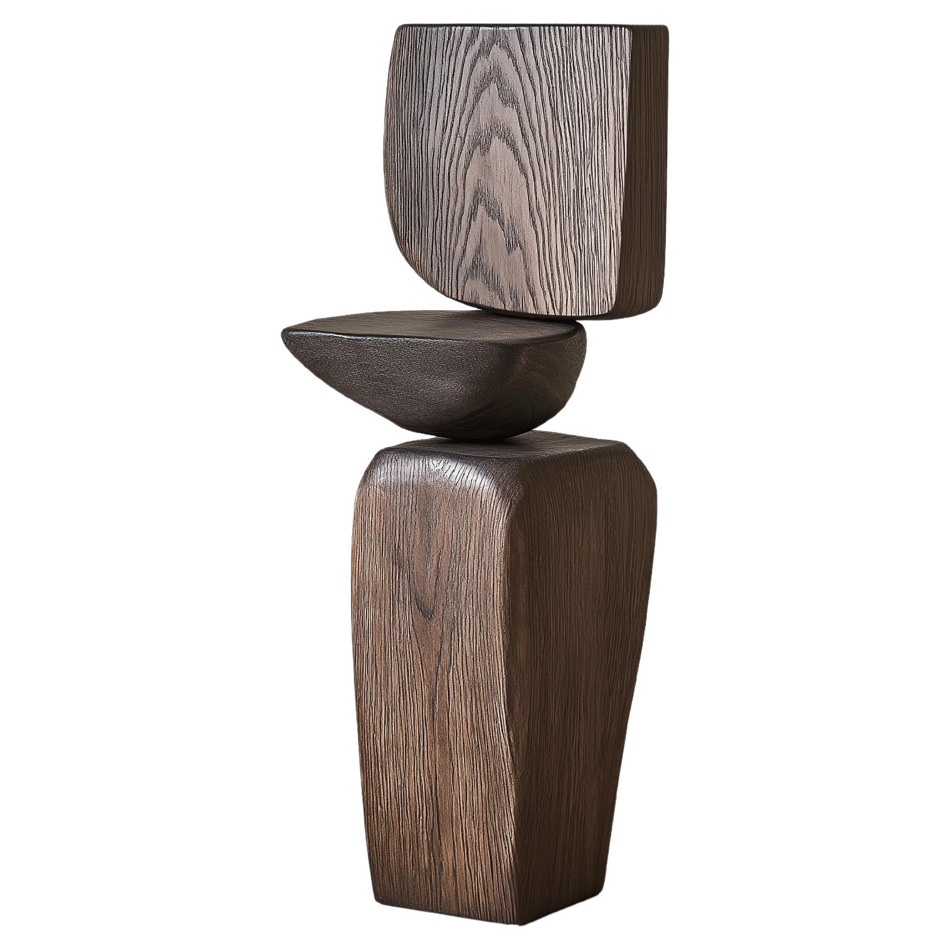 Lull No11 Decorative Wooden Sculpture – Organic Form for Modern Spaces For Sale