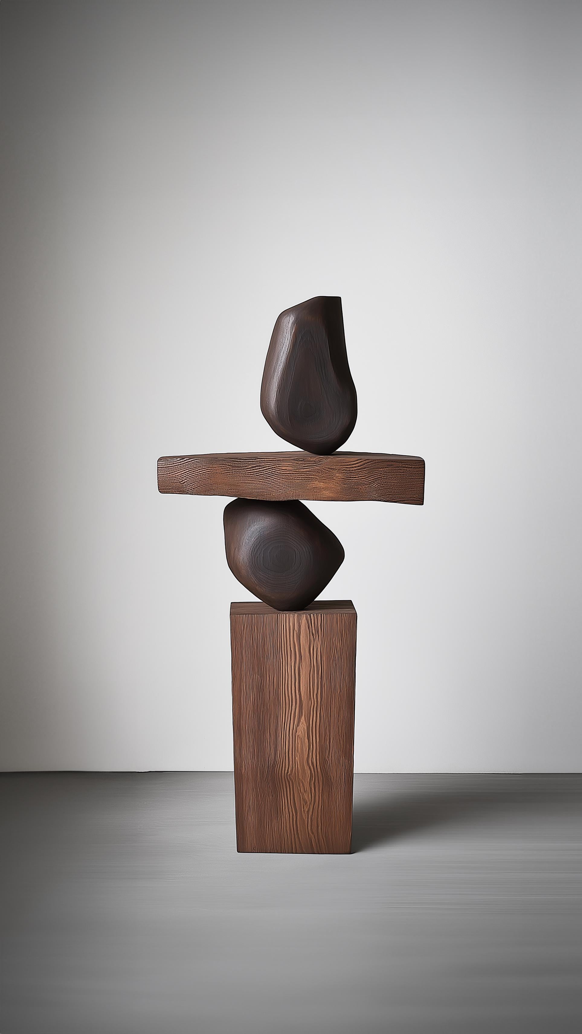 Lull No128 Escultura geométrica de madera de Joel Escalona - Una pieza de arte moderno Mexicano en venta