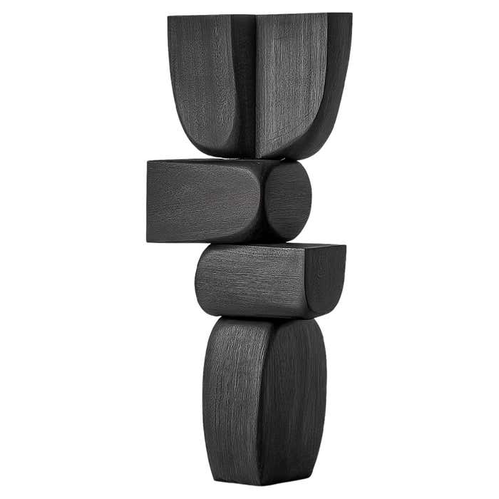 Lull No16 Tall Wooden Sculpture for Modern Spaces by Joel Escalona For ...