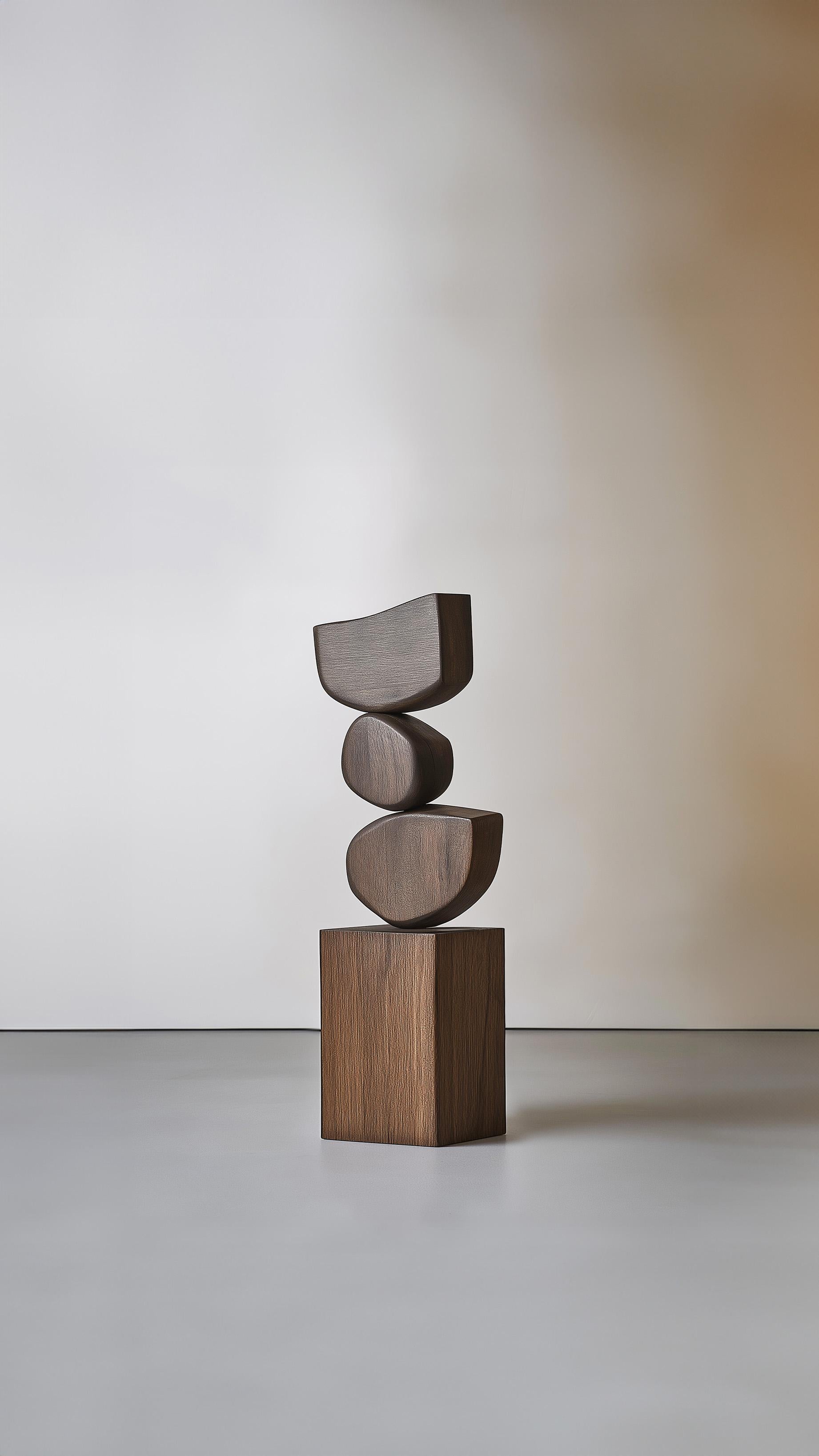 Fatto a mano Totem in legno contemporaneo Lull No18 - Perfetto per interni scultorei di Joel E in vendita