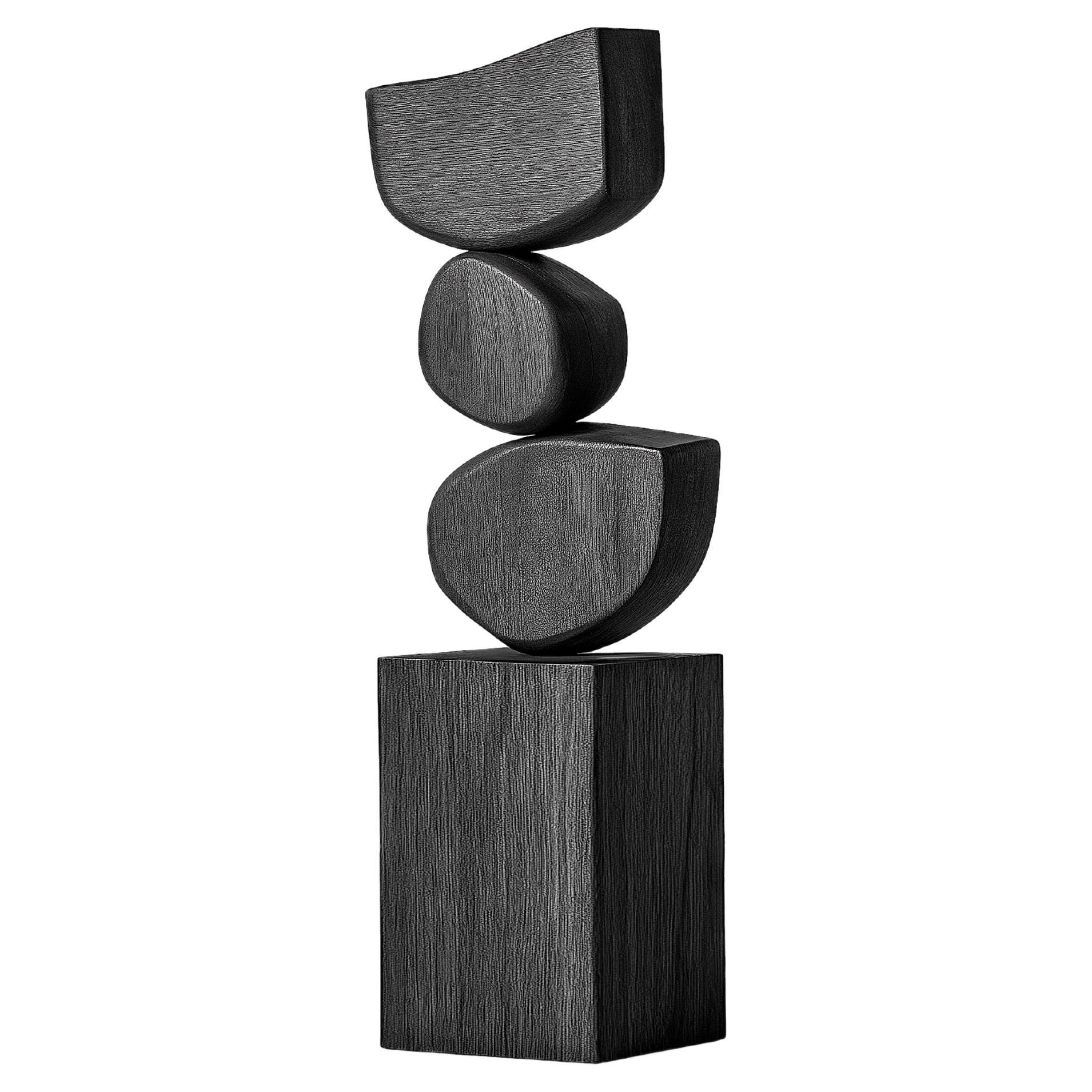 Totem in legno contemporaneo Lull No18 - Perfetto per interni scultorei di Joel E