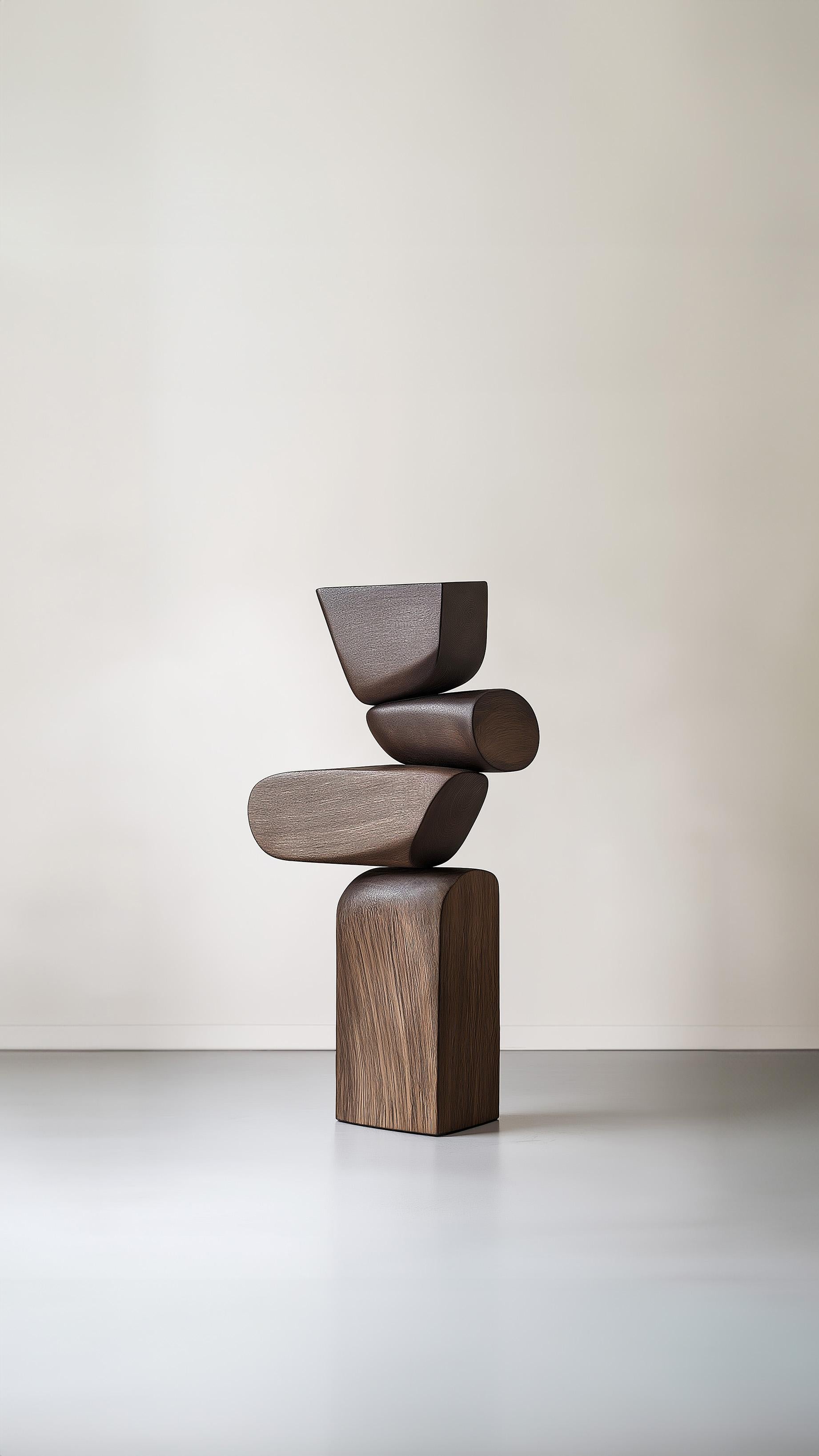 Fatto a mano Scultura geometrica in legno Lull No20 di Joel Escalona - Ideale per il design moderno in vendita