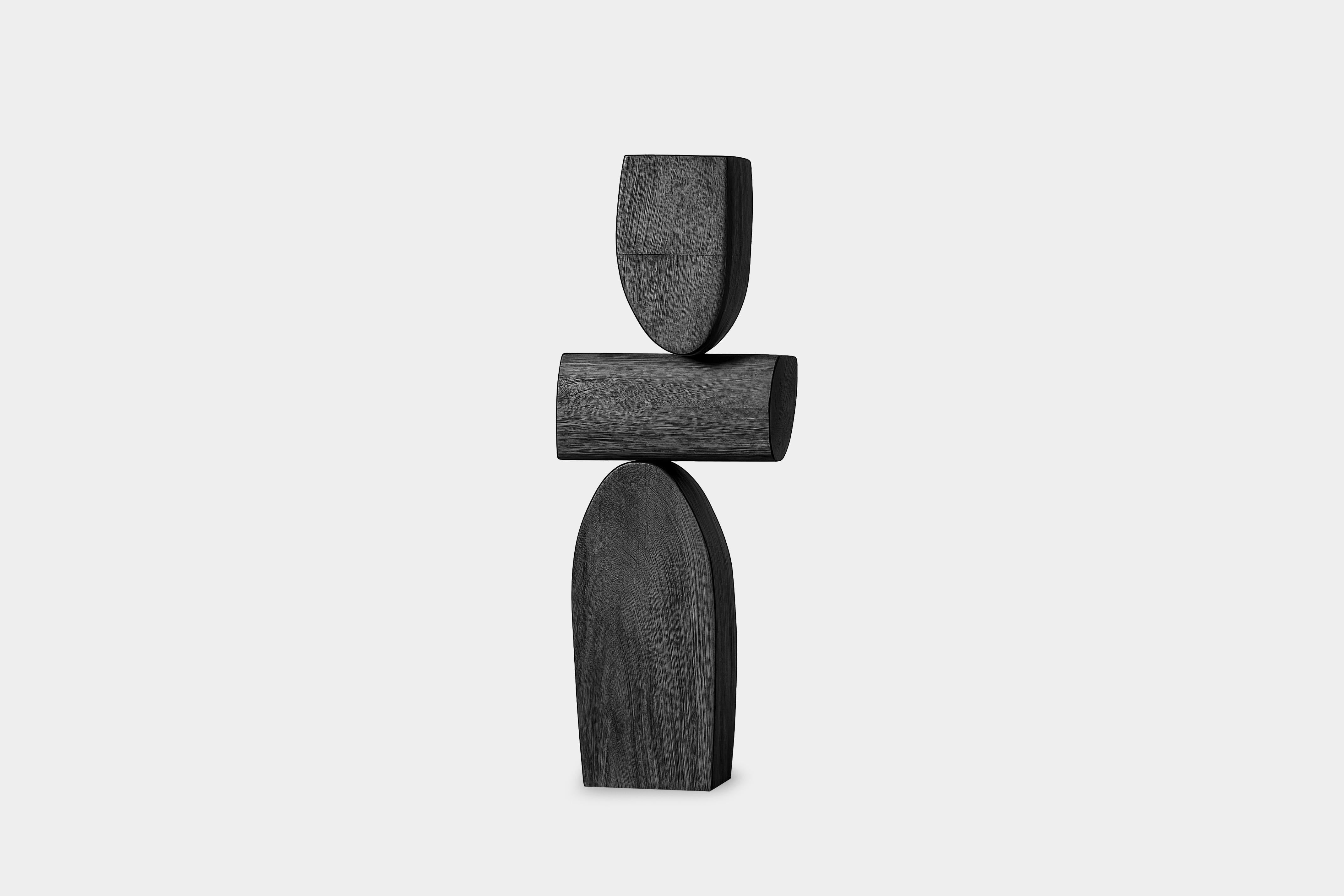 Mid-Century Modern Lull No22 Minimalist Wooden Sculpture by Joel Escalona – A Decorative Object For Sale