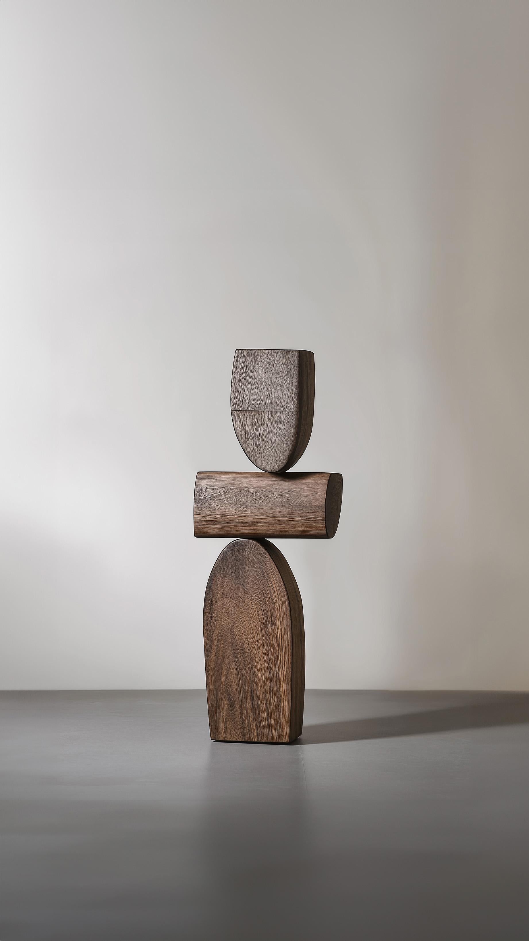Hand-Crafted Lull No22 Minimalist Wooden Sculpture by Joel Escalona – A Decorative Object For Sale