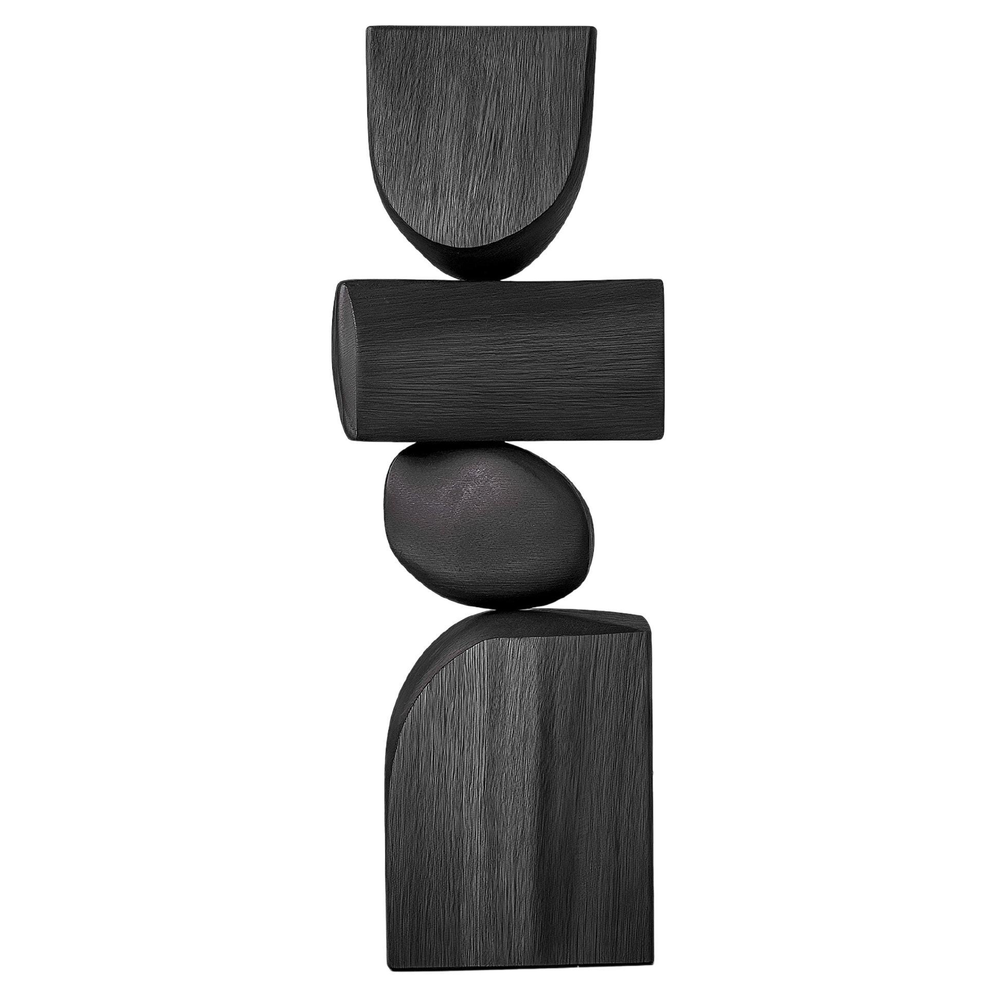 Lull No28 Contemporary Wooden Totem – Handcrafted by Joel Escalona For Sale