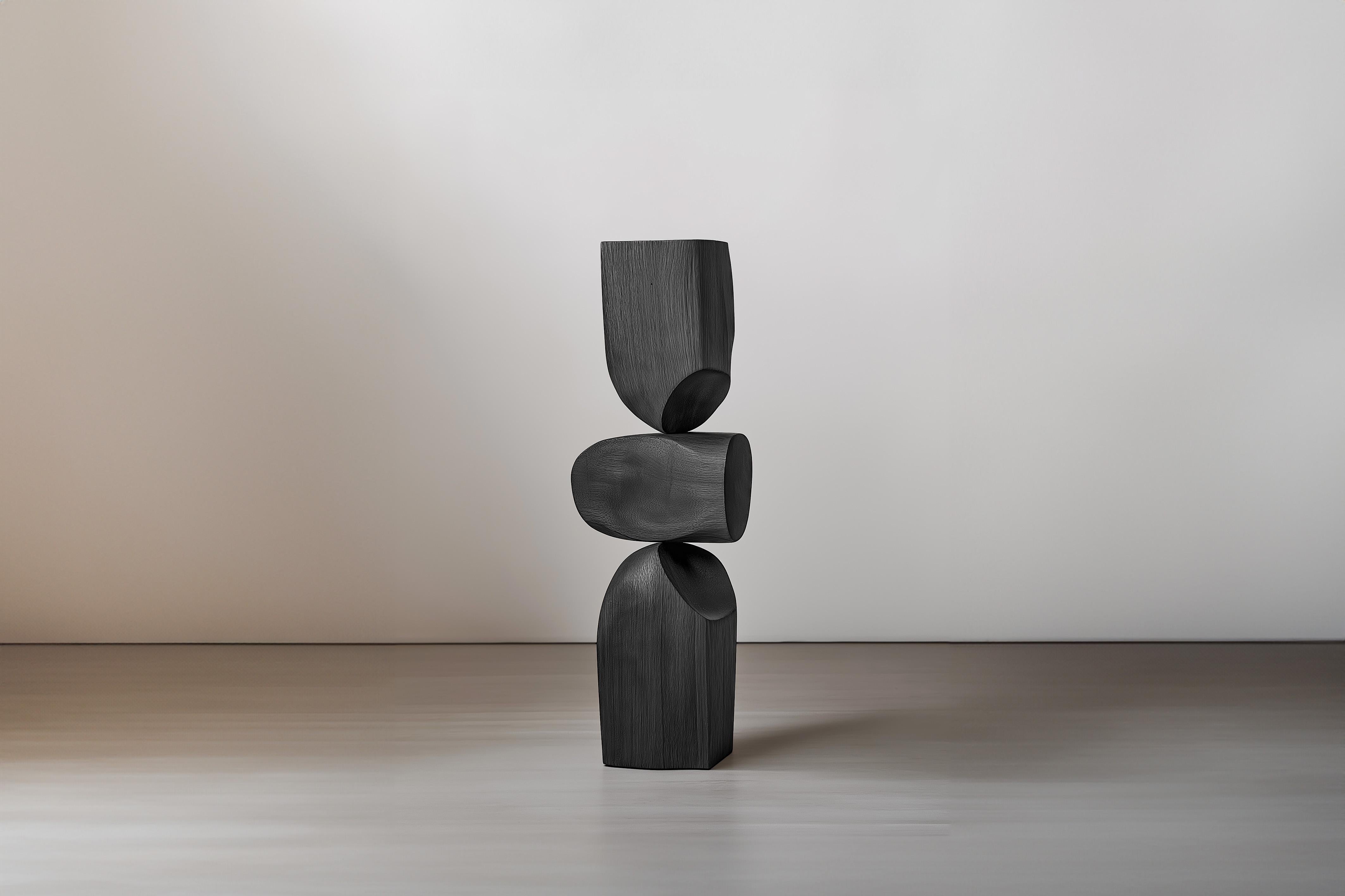 Mexican Lull No3 Minimalist Wooden Totem – Artistic Installation by Joel Escalona For Sale