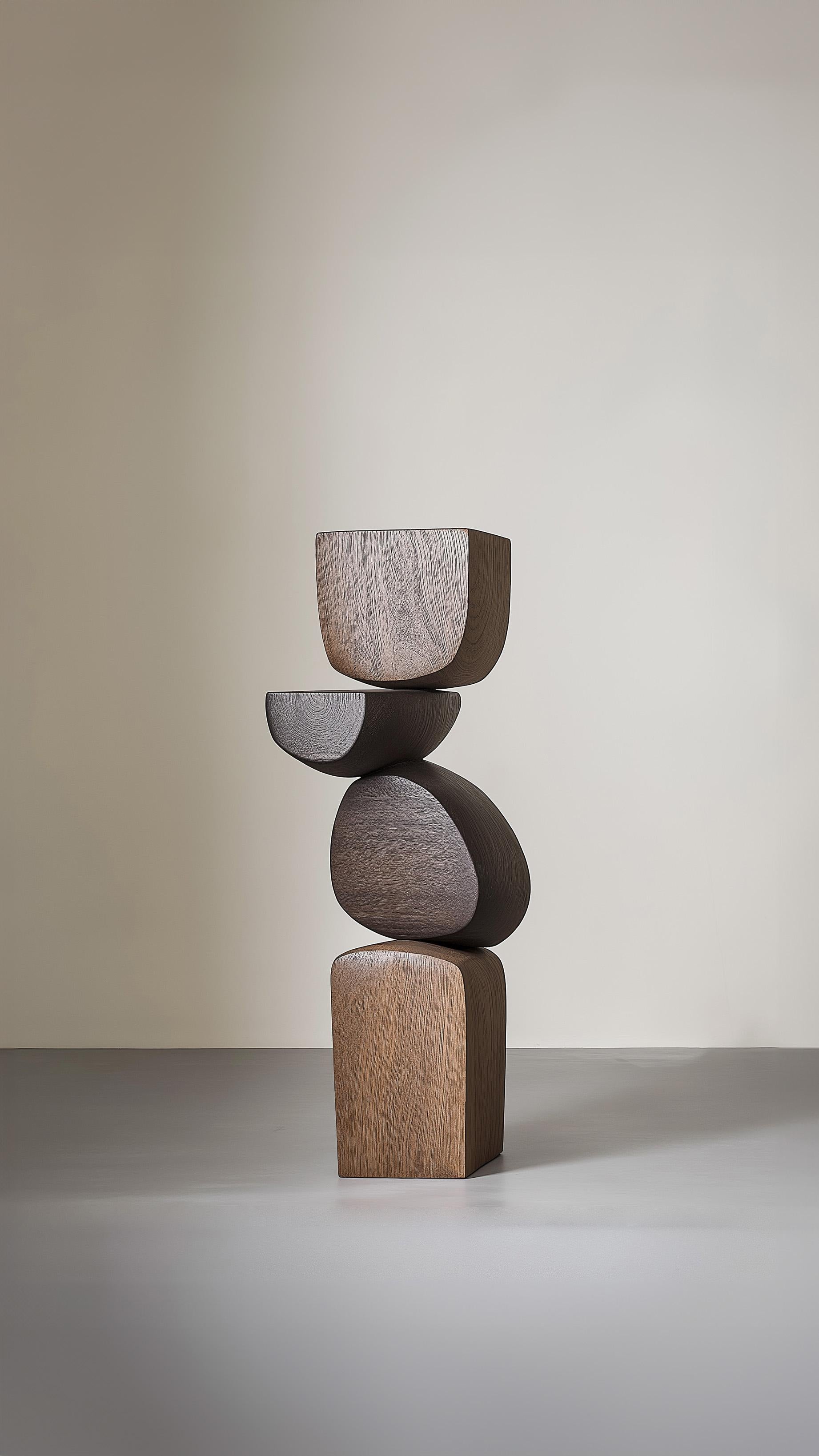 Fatto a mano Scultura in legno alta Lull No30 di Joel Escalona - Perfetta per un design minimalista in vendita