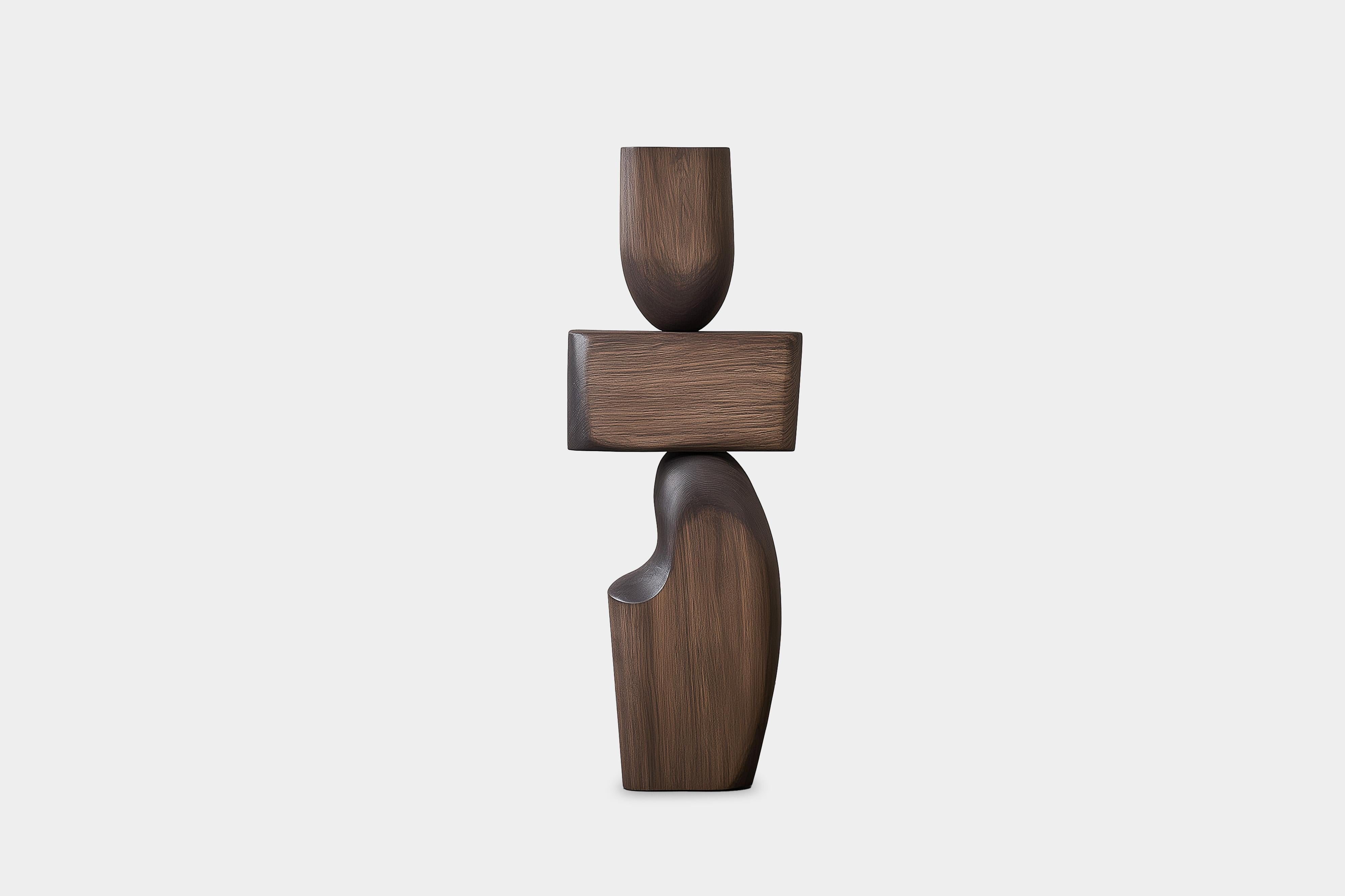 Lull No38 Handcrafted Wooden Sculpture – Perfect for Minimalist Interiors by Joel Escalona

———
Balance and tension are at the core of these sculptures. The interplay between the smooth, rounded forms and solid, angular bases creates a delicate