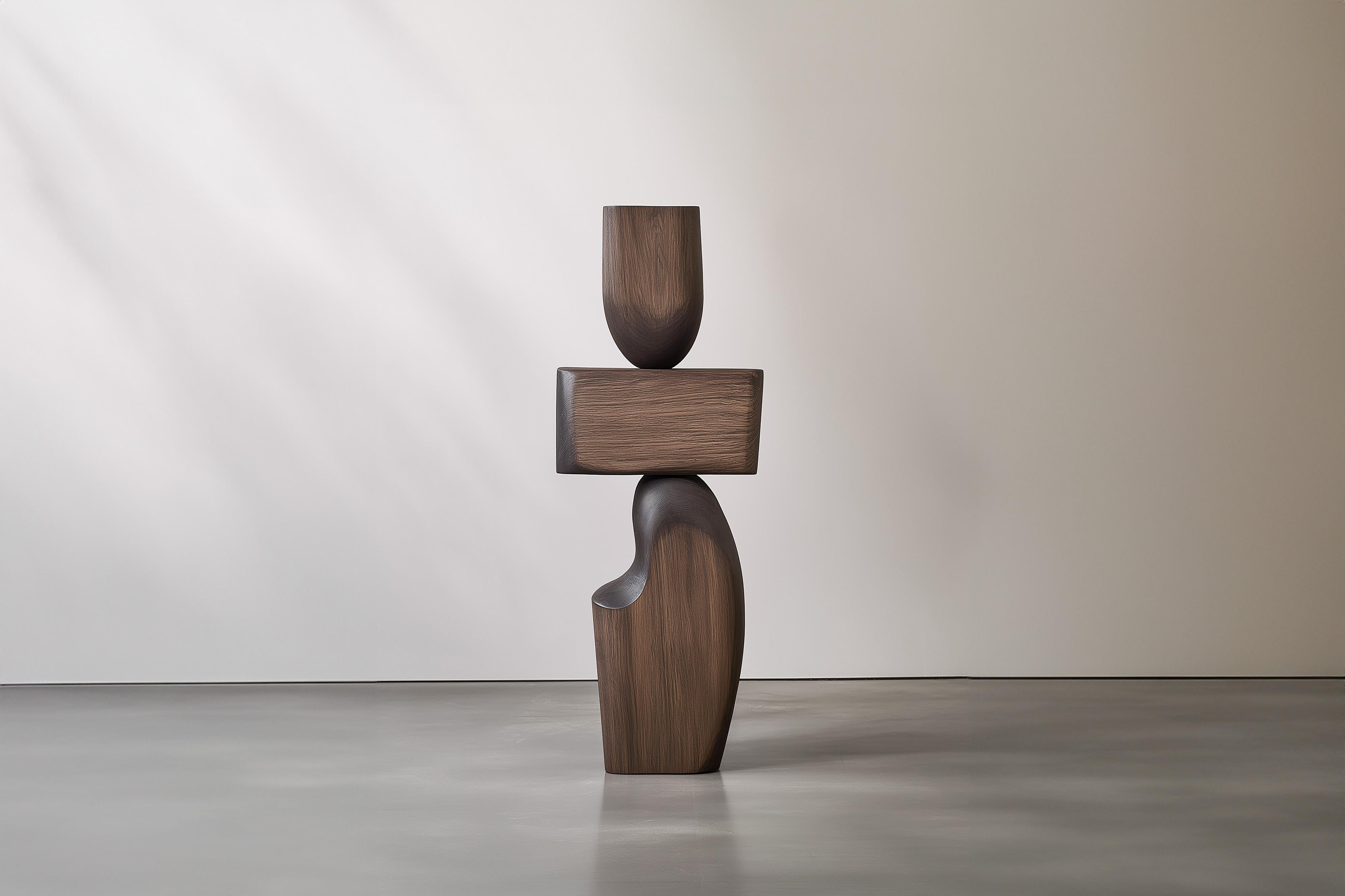 Mid-Century Modern Lull No38 Handcrafted Wooden Sculpture – Perfect for Minimalist Interiors For Sale