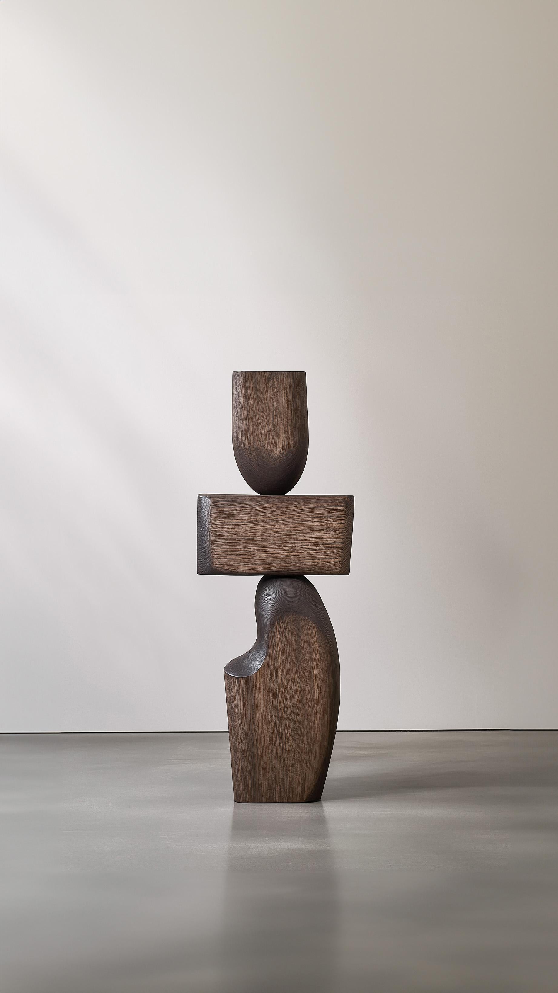Hand-Crafted Lull No38 Handcrafted Wooden Sculpture – Perfect for Minimalist Interiors For Sale