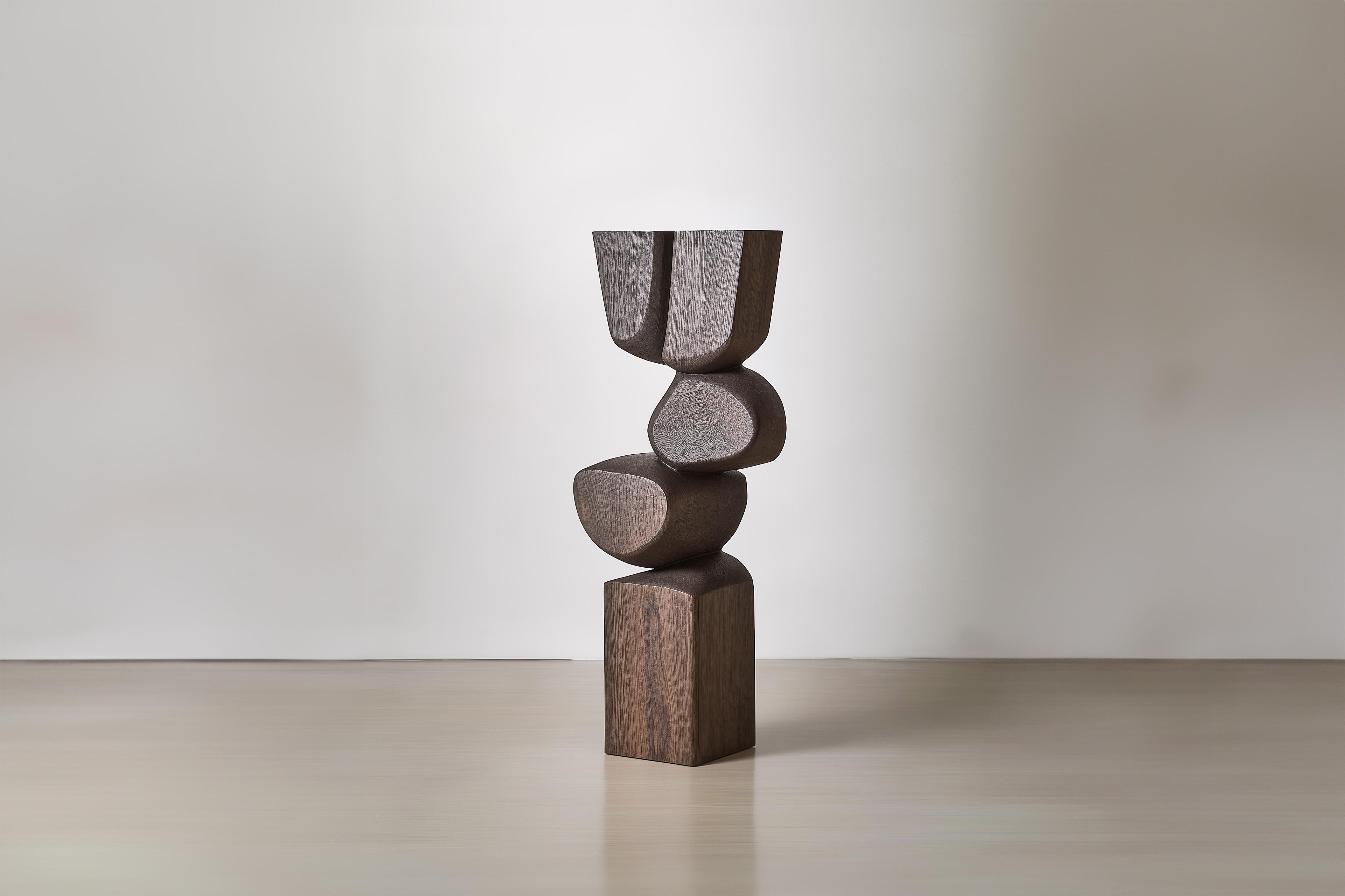 Mid-Century moderno Lull No44 Scultura Totem alta in legno di Joel Escalona per un arredamento minimalista in vendita