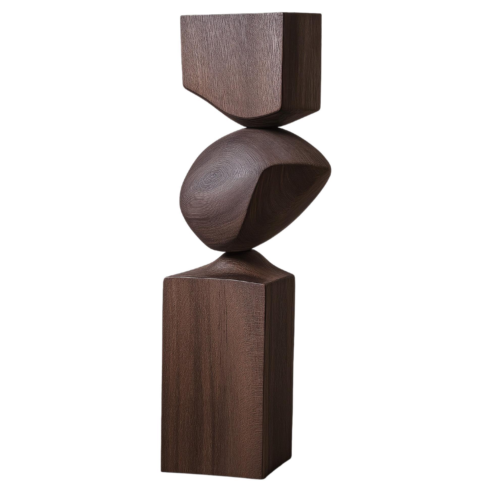 Sculpture en bois Lull No5 - Forme abstraite pour une décoration de luxe par Joel Escalon