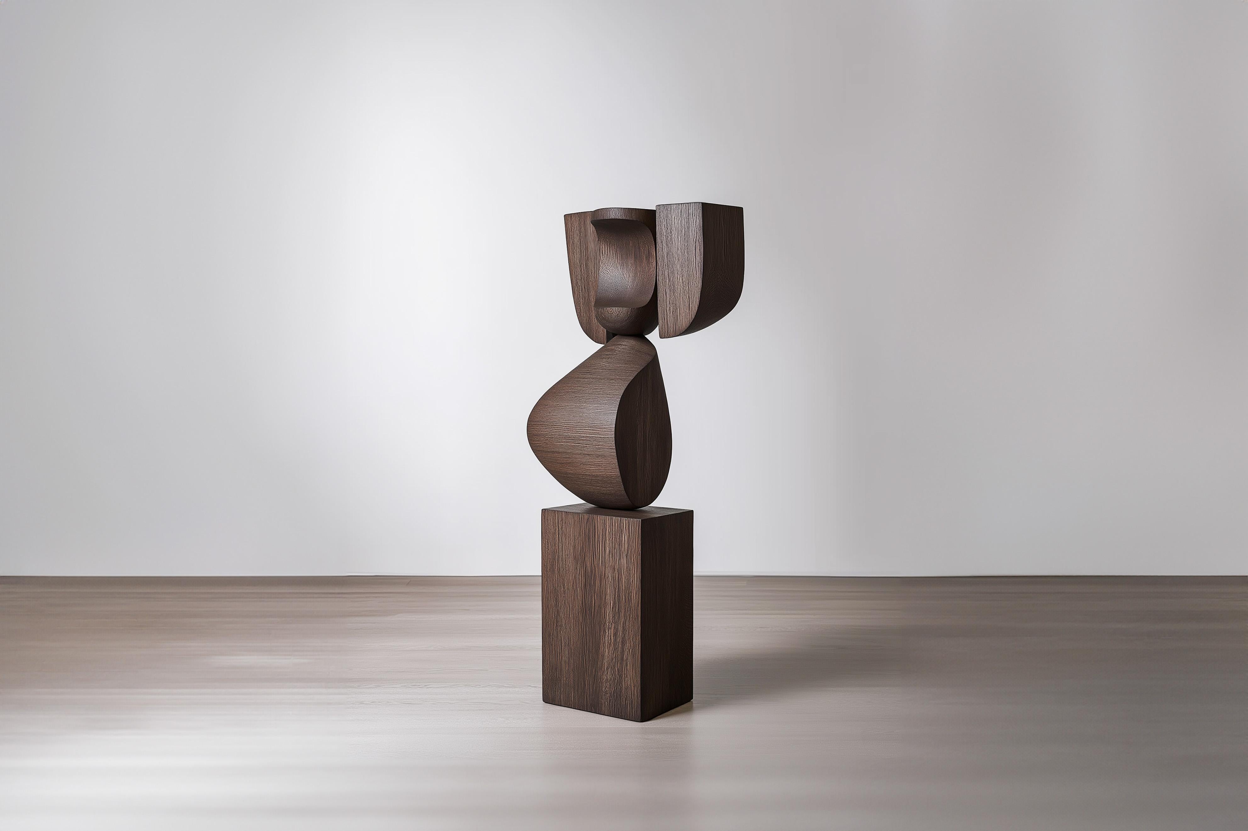 Mid-Century moderno Lull No50 Scultura minimalista in legno per interni di lusso di Joel Escalona in vendita