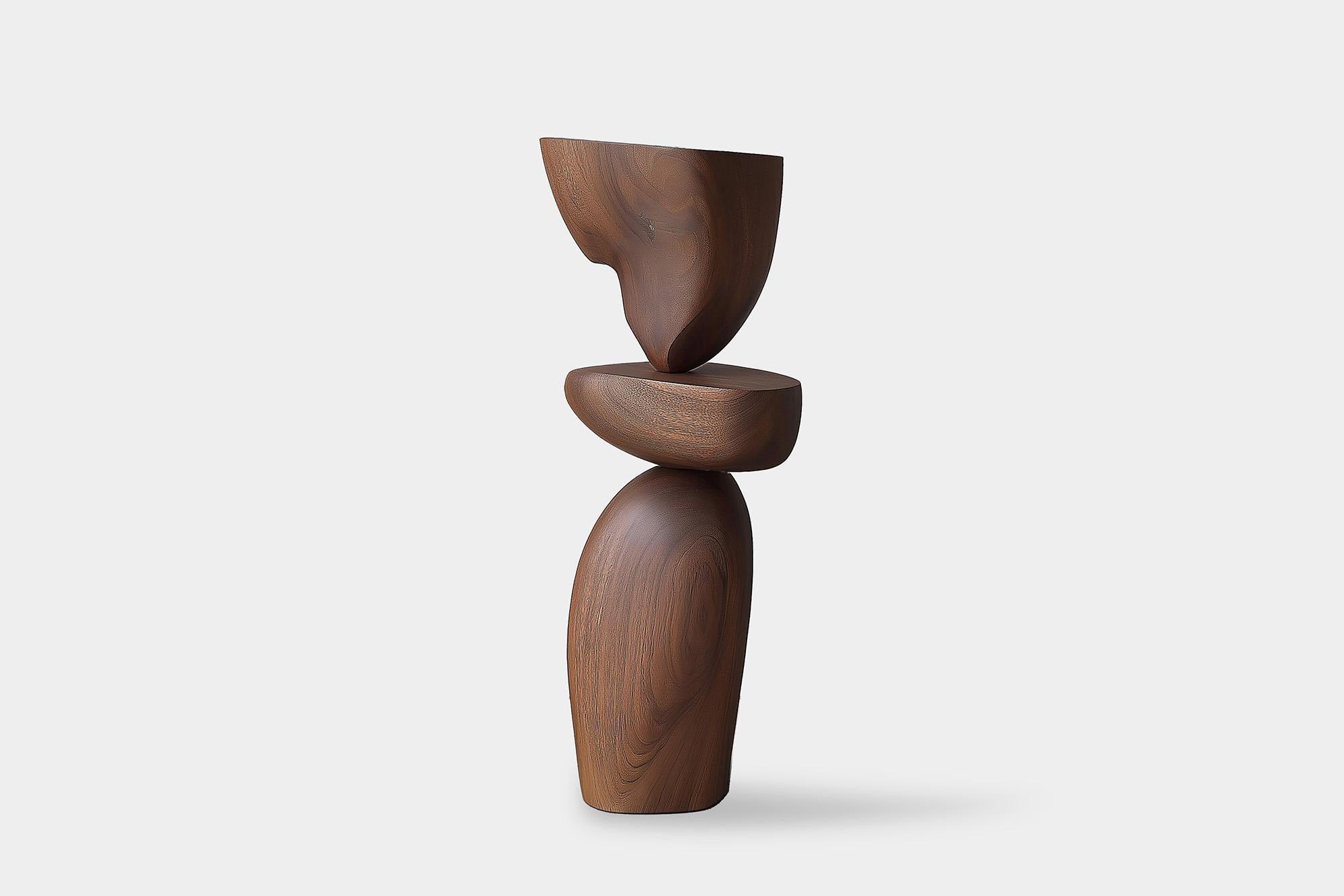 Lull No53 Modern Wooden Totem Sculpture – Ideal for Artistic Spaces by NONO
———
Balance and tension are at the core of these sculptures. The interplay between the smooth, rounded forms and solid, angular bases creates a delicate equilibrium that