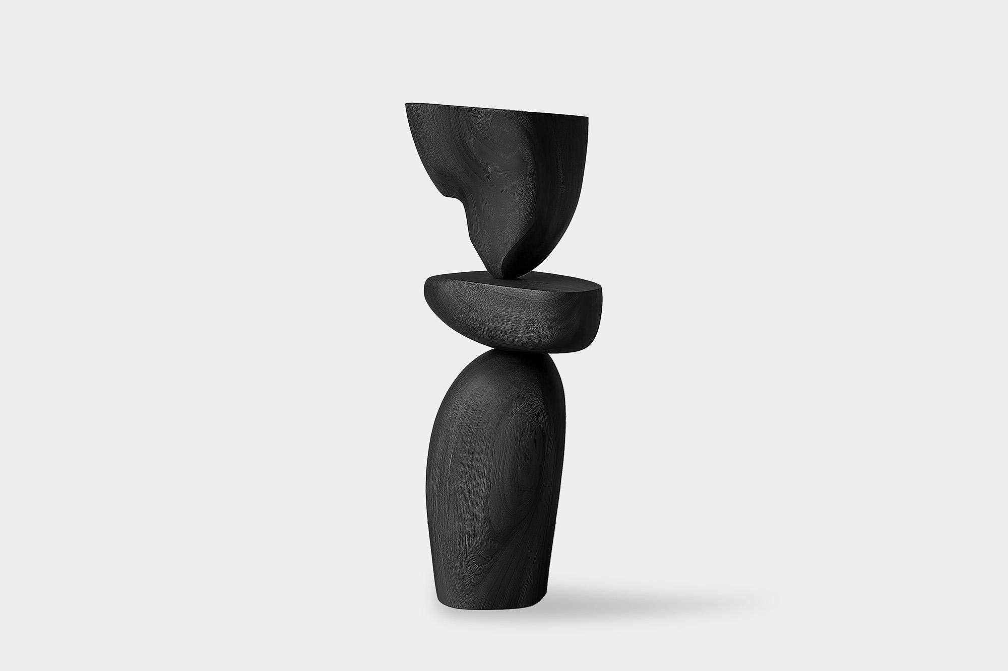 Mexican Lull No53 Modern Wooden Totem Sculpture – Ideal for Artistic Spaces by NONO For Sale