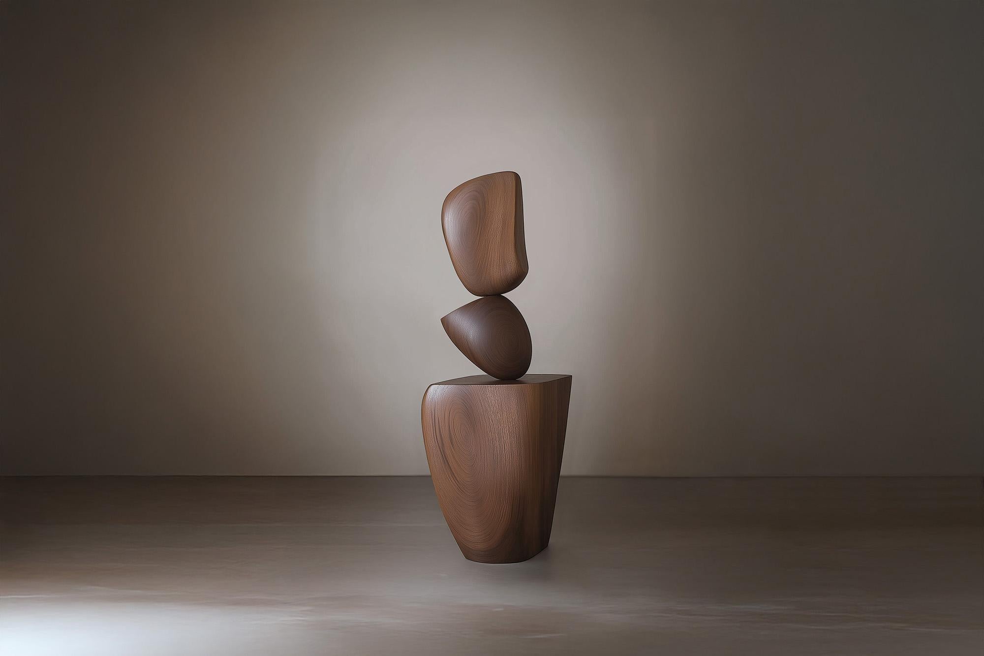 Mid-Century Modern Lull No55 Solid Wood Sculpture for Modern Spaces by NONO For Sale