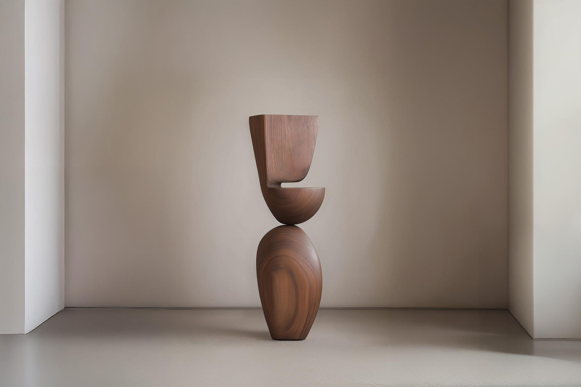 Mid-Century Modern Lull No70 Wooden Sculpture – Abstract Form by Joel Escalona for Minimalist Homes For Sale