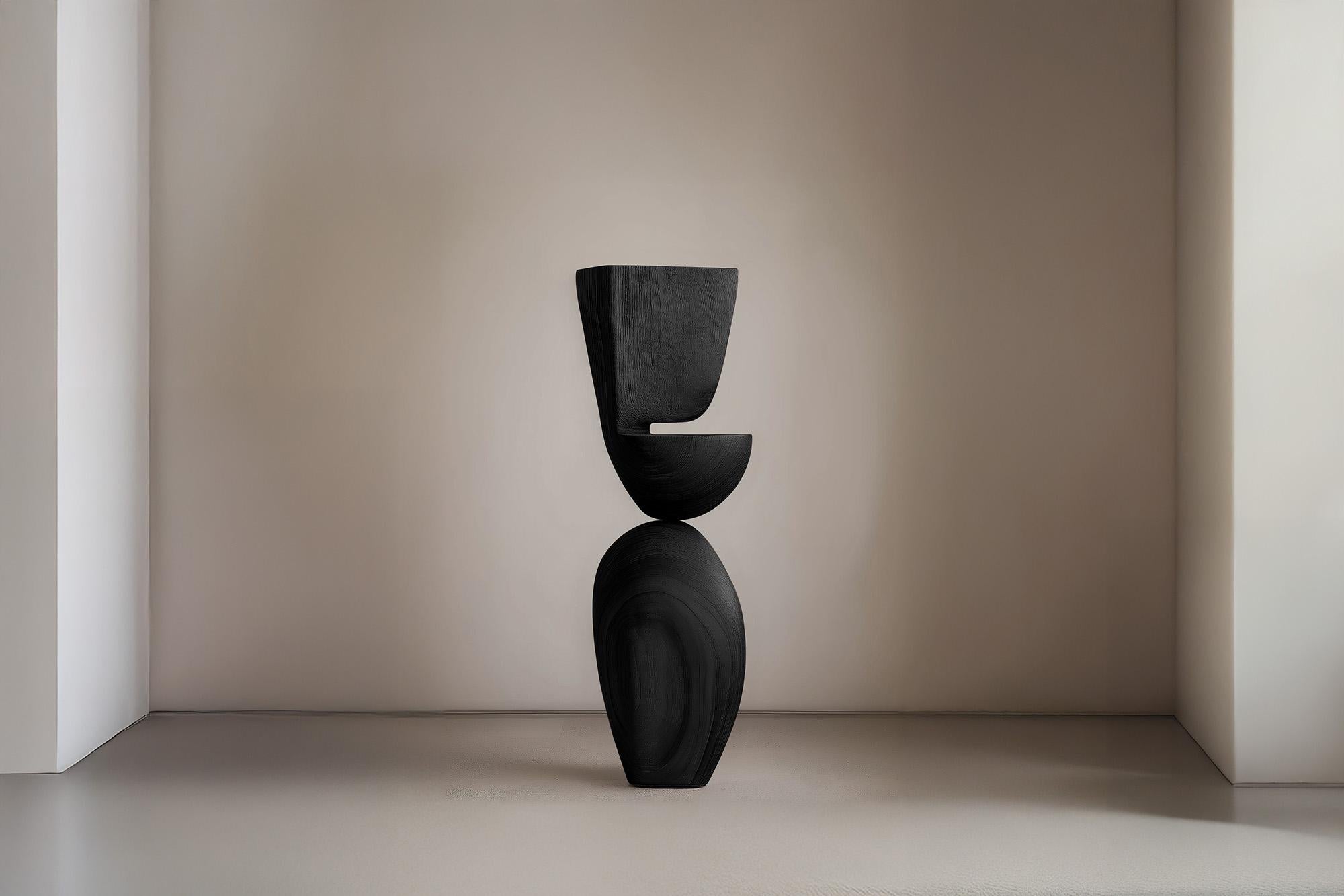 Hand-Crafted Lull No70 Wooden Sculpture – Abstract Form by Joel Escalona for Minimalist Homes For Sale