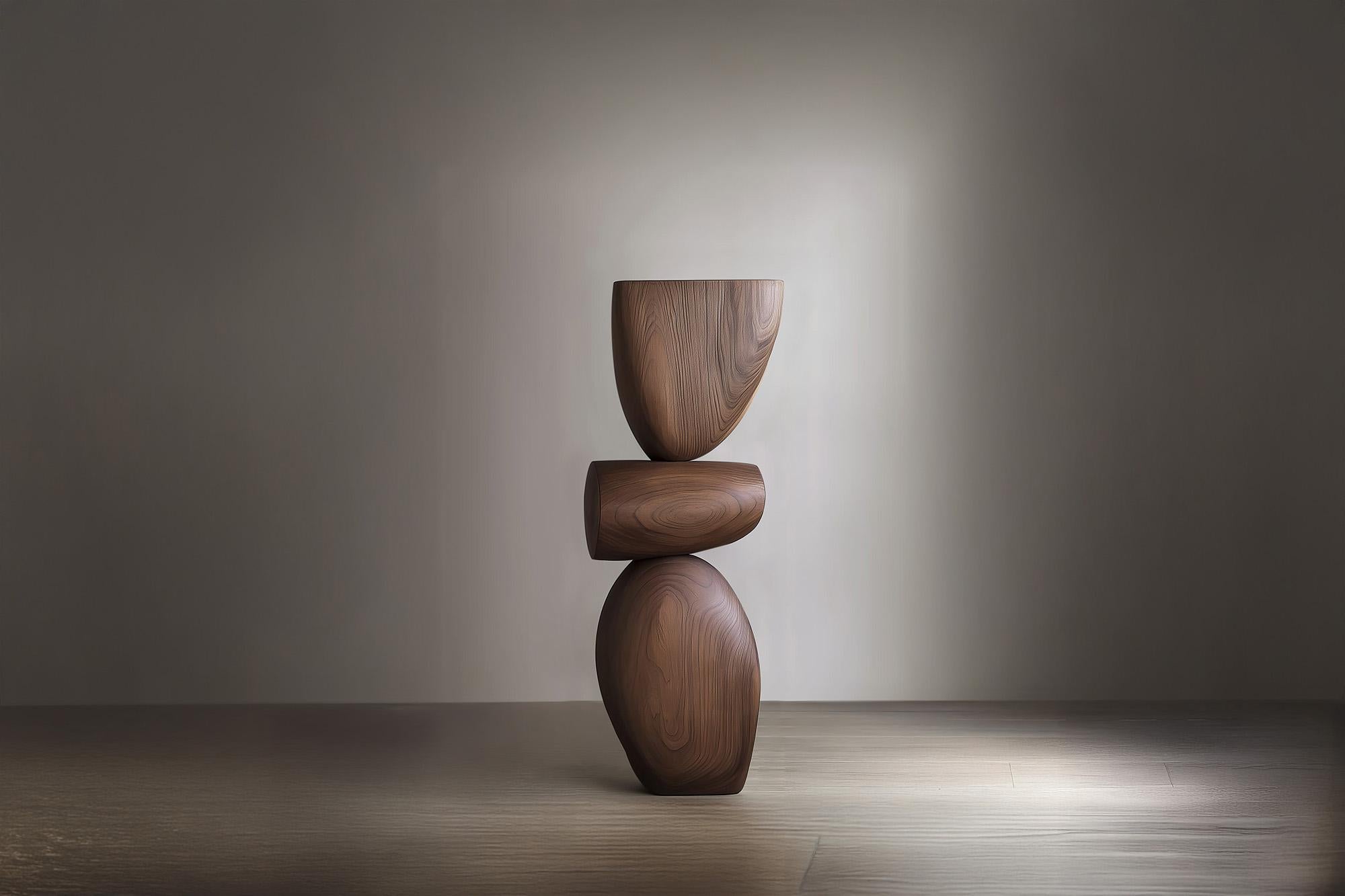 Mid-Century Modern Lull No72 Tall Wooden Sculpture for Modern Decor by Joel Escalona For Sale