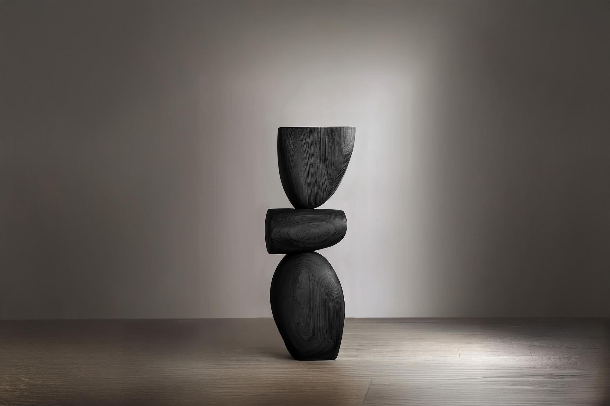 Hand-Crafted Lull No72 Tall Wooden Sculpture for Modern Decor by Joel Escalona For Sale