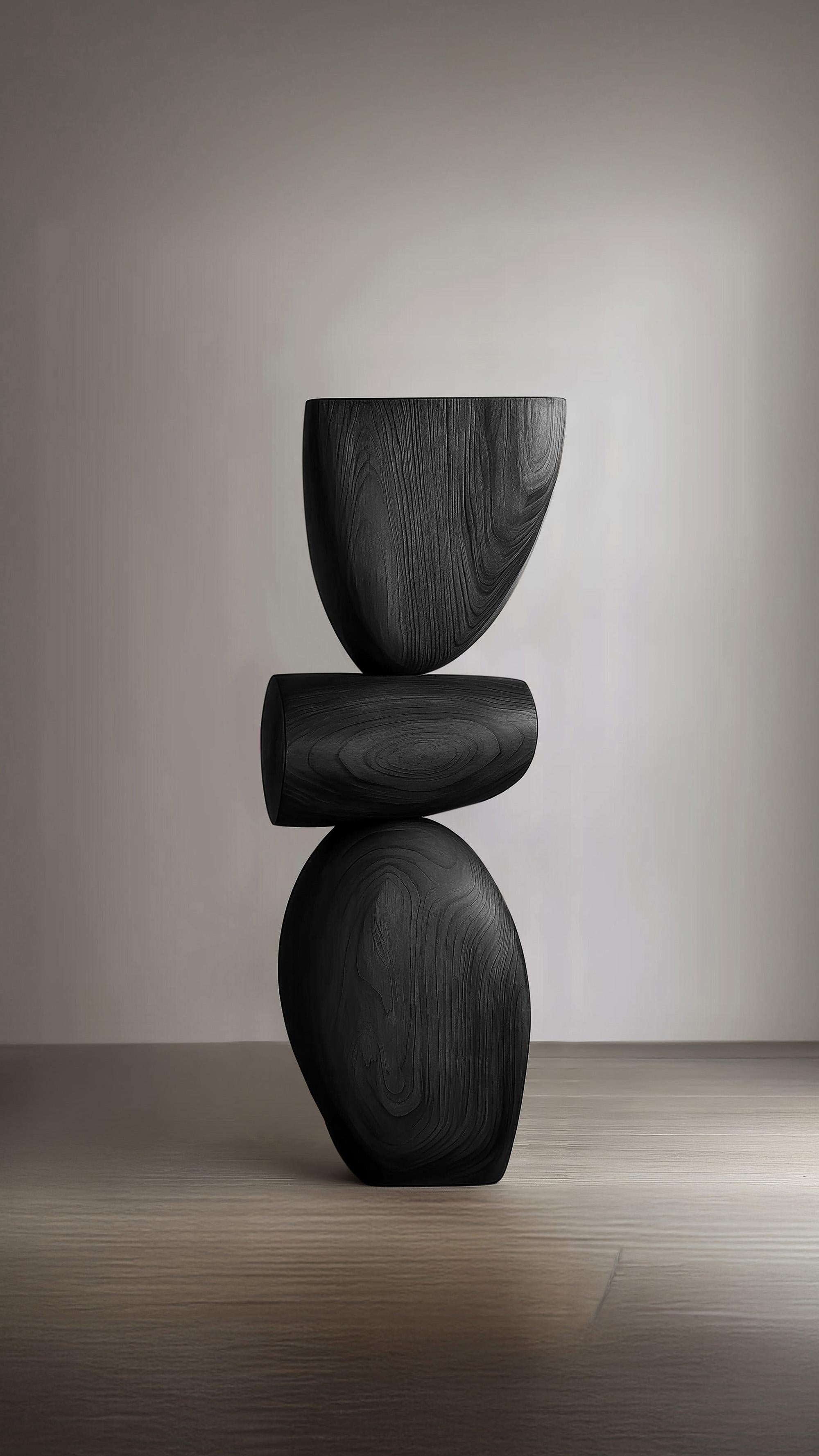 Contemporary Lull No72 Tall Wooden Sculpture for Modern Decor by Joel Escalona For Sale