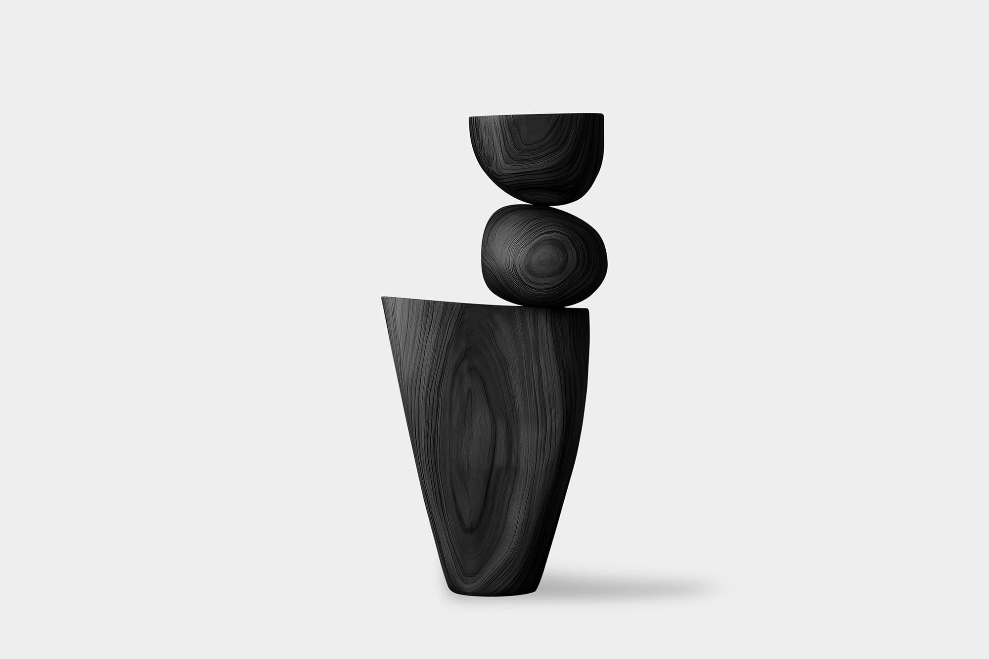 Messicano Scultura in legno Lull No76 di Joel Escalona - Arte astratta per l'interior design in vendita