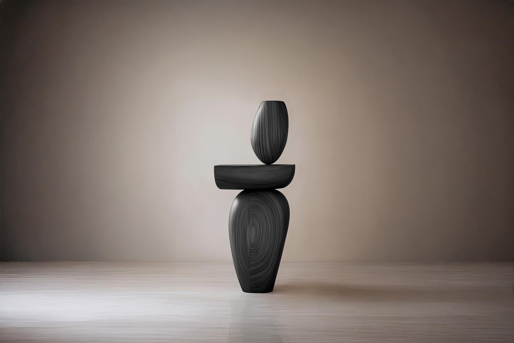 Hand-Crafted Lull No80 Wooden Sculpture – Artistic Installation by Joel Escalona For Sale