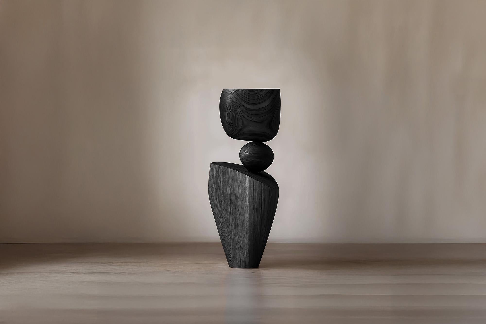 Hand-Crafted Lull No84 Wooden Totem for Modern Spaces – Designed by Joel Escalona For Sale