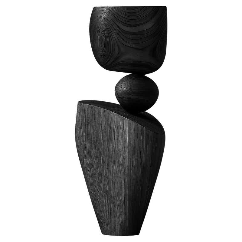 Lull No16 Tall Wooden Sculpture for Modern Spaces by Joel Escalona For ...