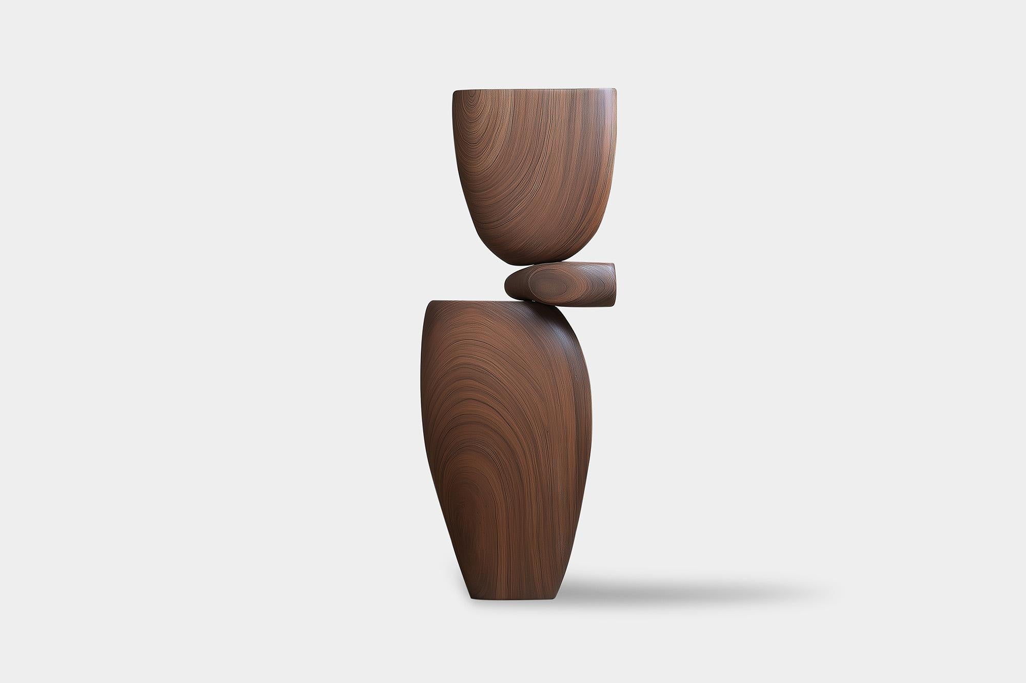 Lull No86 Sculpture abstraite en bois de Joel Escalona - Idéale pour les espaces artistiques

---
L'équilibre et la tension sont au cœur de ces sculptures. Le jeu entre les formes lisses et arrondies et les bases solides et angulaires crée un