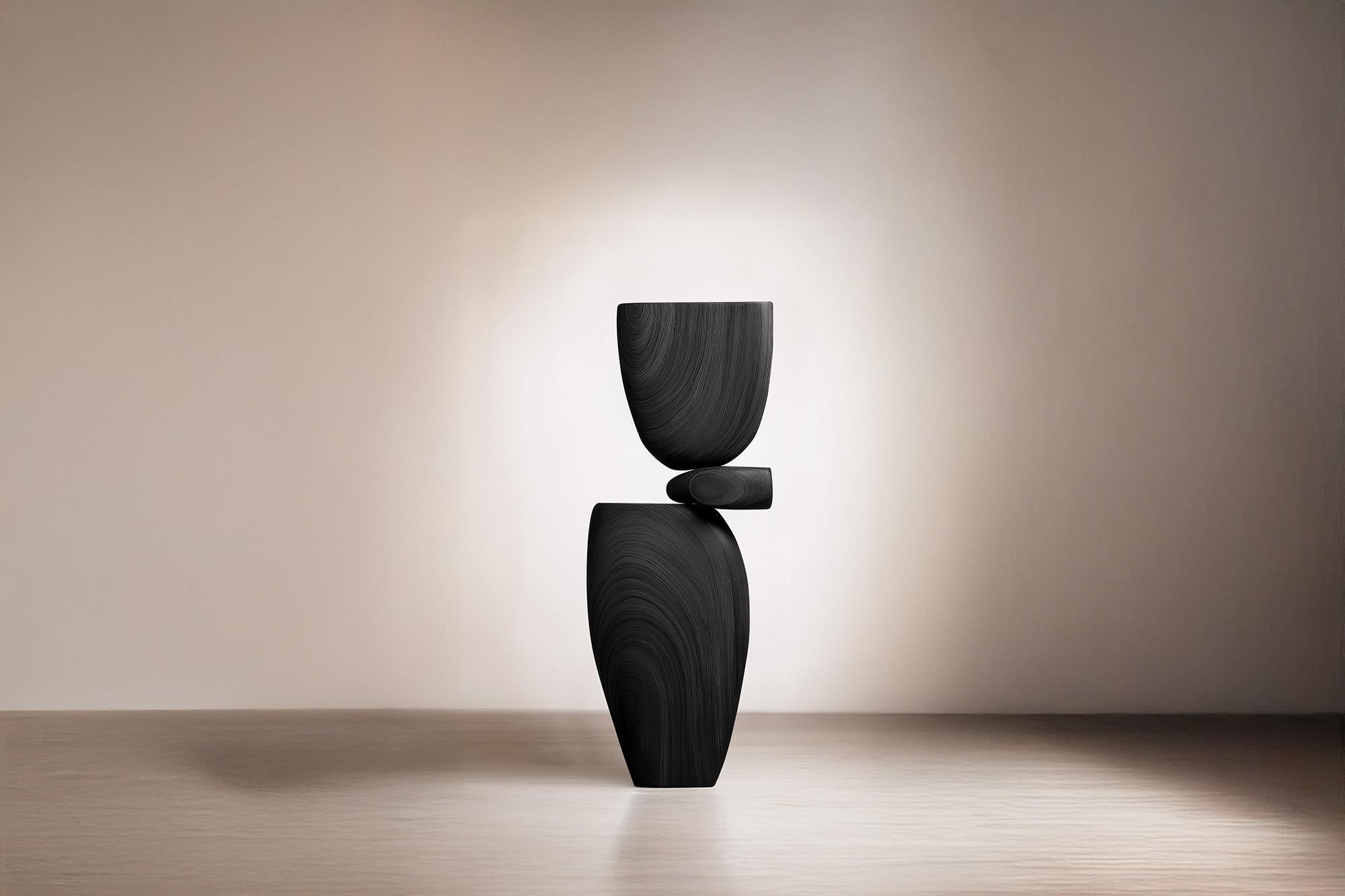Fait main Lull No86 Sculpture abstraite en bois de Joel Escalona - Idéale pour les espaces artistiques en vente