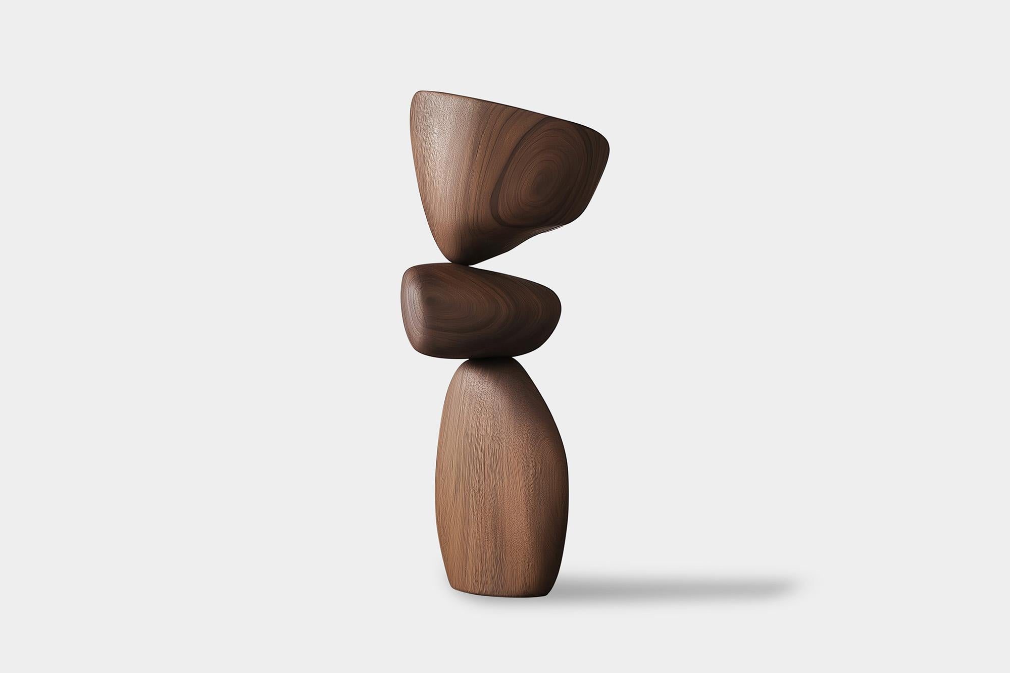 Lull No92 Minimalist Wooden Totem by Joel Escalona – Ideal for Contemporary Homes
———
Balance and tension are at the core of these sculptures. The interplay between the smooth, rounded forms and solid, angular bases creates a delicate equilibrium