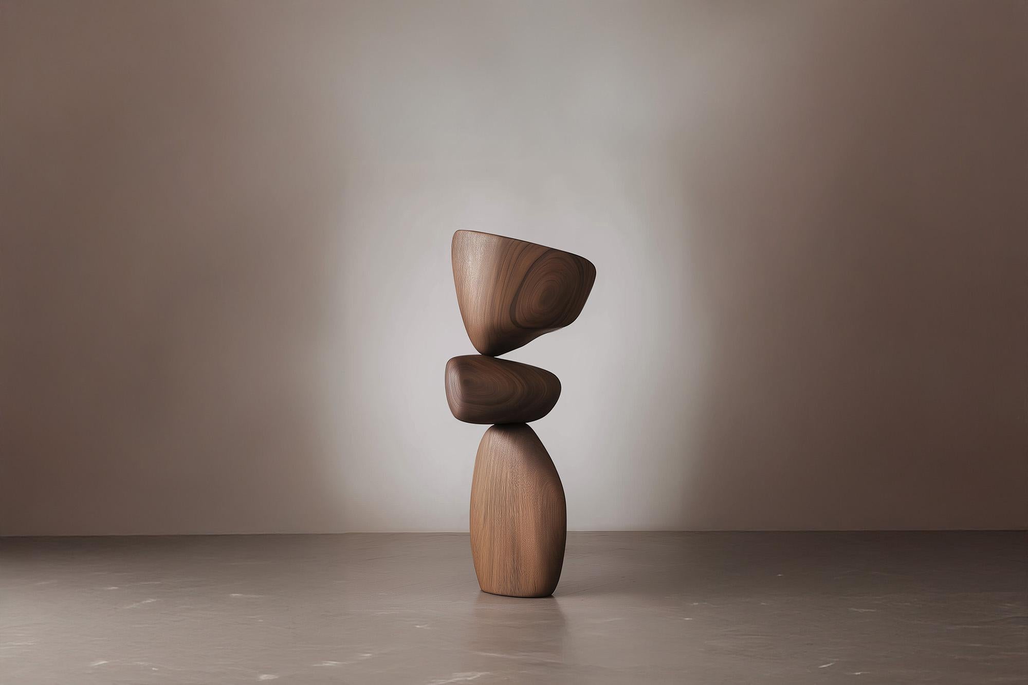 Mid-Century Modern Lull No92 Minimalist Wooden Totem by Joel Escalona – Ideal for Contemporary Home For Sale