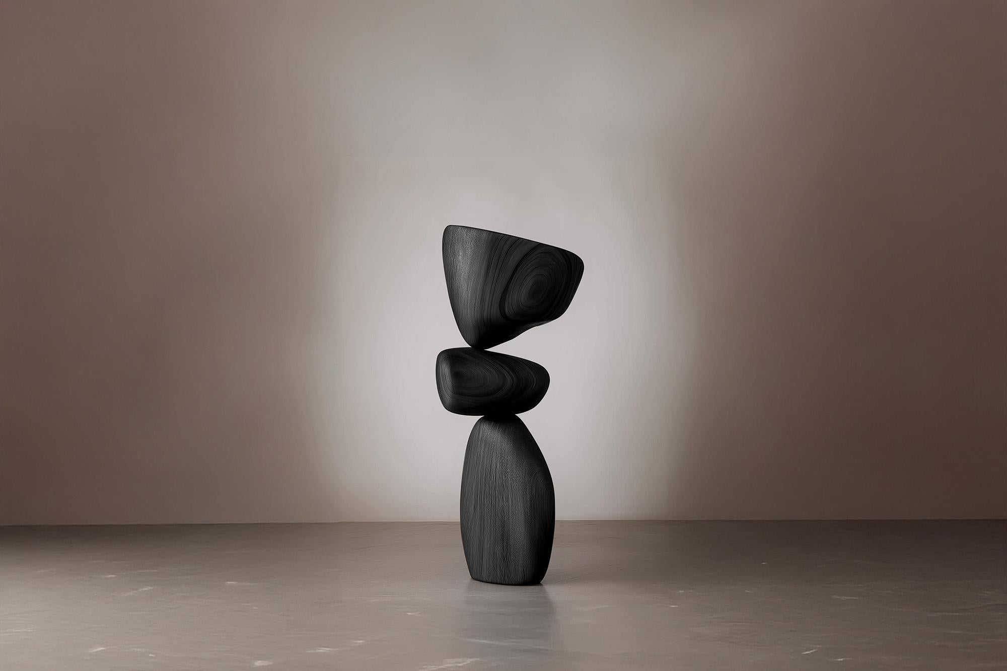 Hand-Crafted Lull No92 Minimalist Wooden Totem by Joel Escalona – Ideal for Contemporary Home For Sale