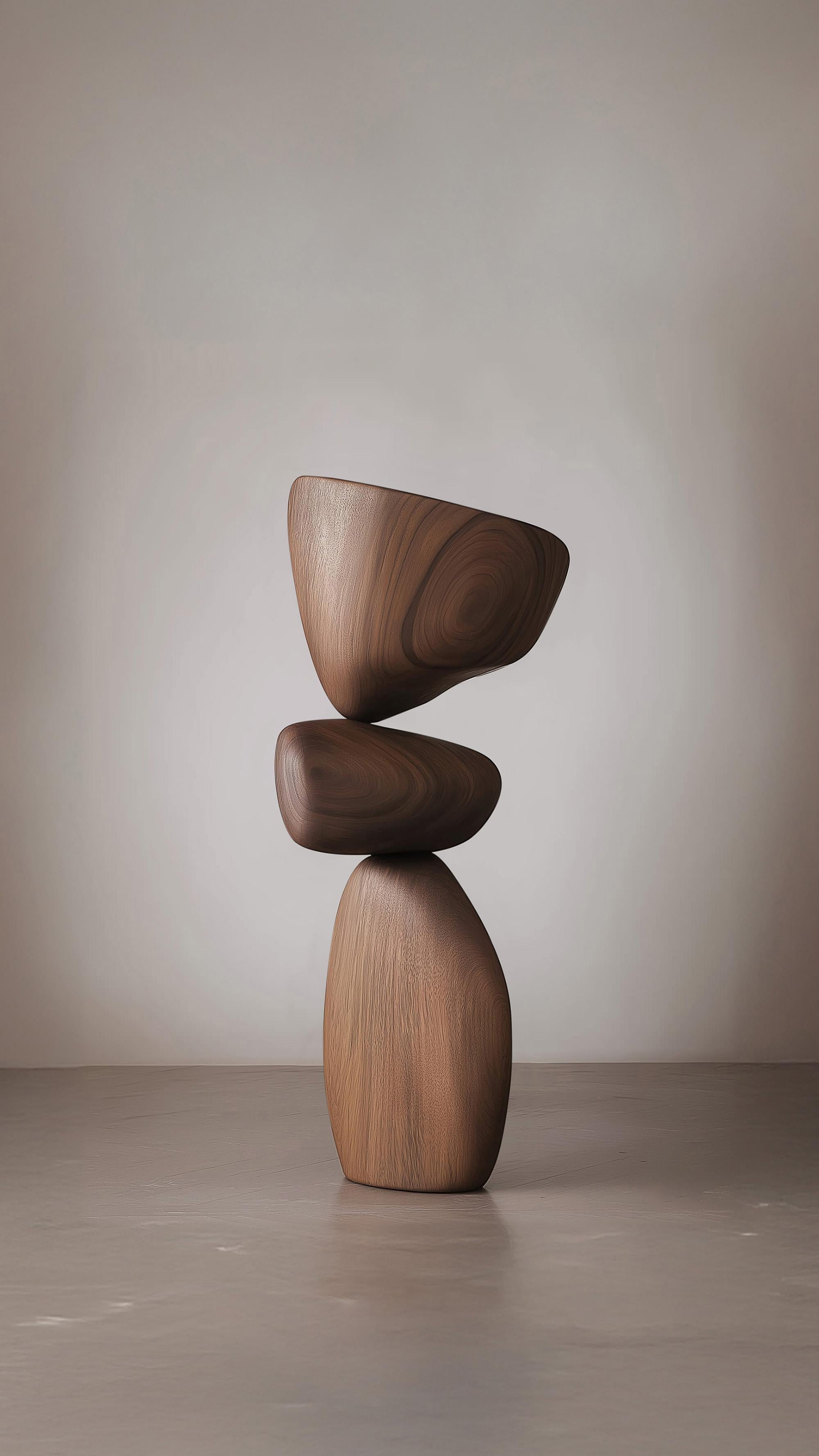 Lull No92 Minimalist Wooden Totem by Joel Escalona – Ideal for Contemporary Home In New Condition For Sale In Ciudad de México, CDMX