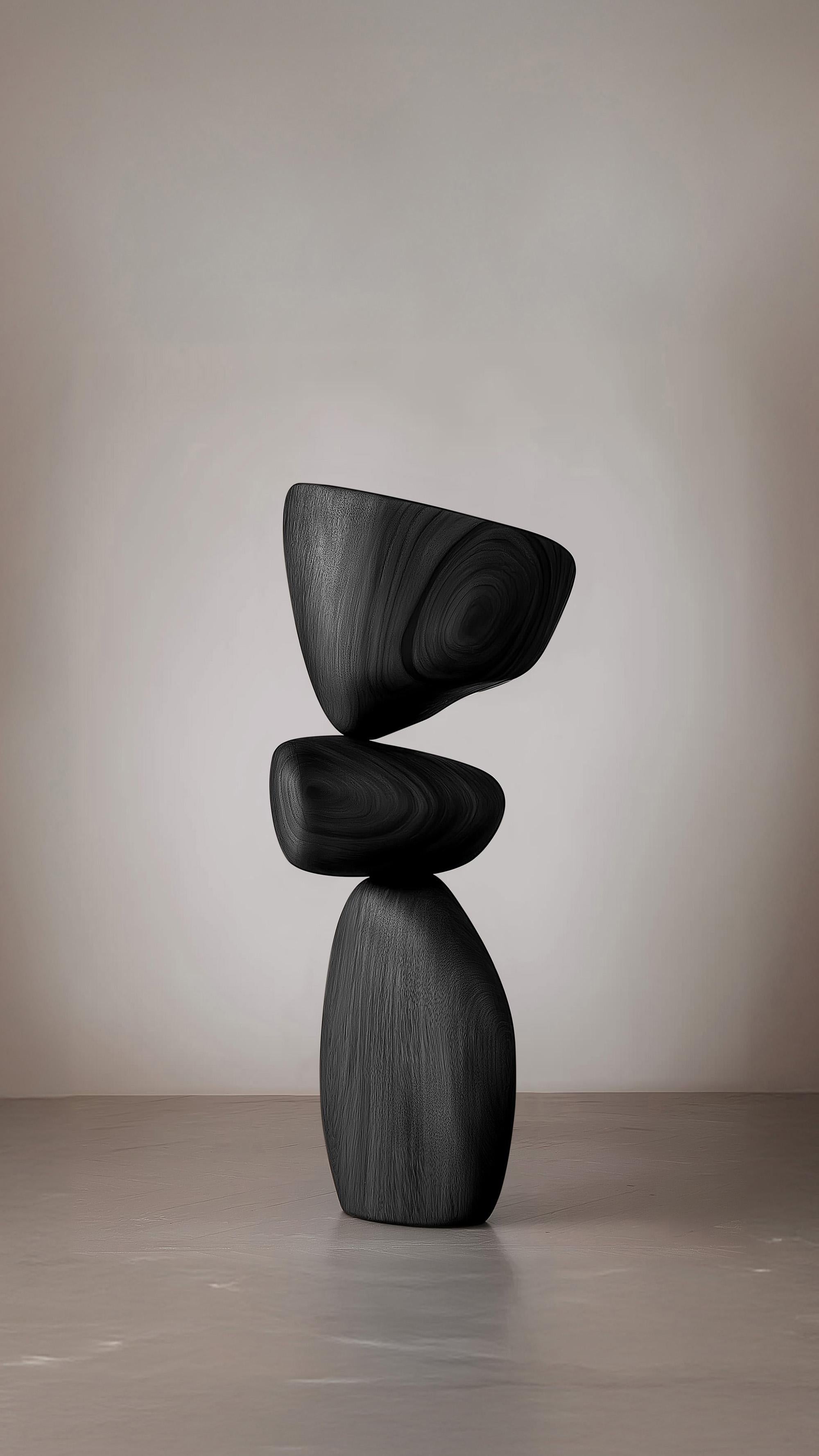 Hardwood Lull No92 Minimalist Wooden Totem by Joel Escalona – Ideal for Contemporary Home For Sale