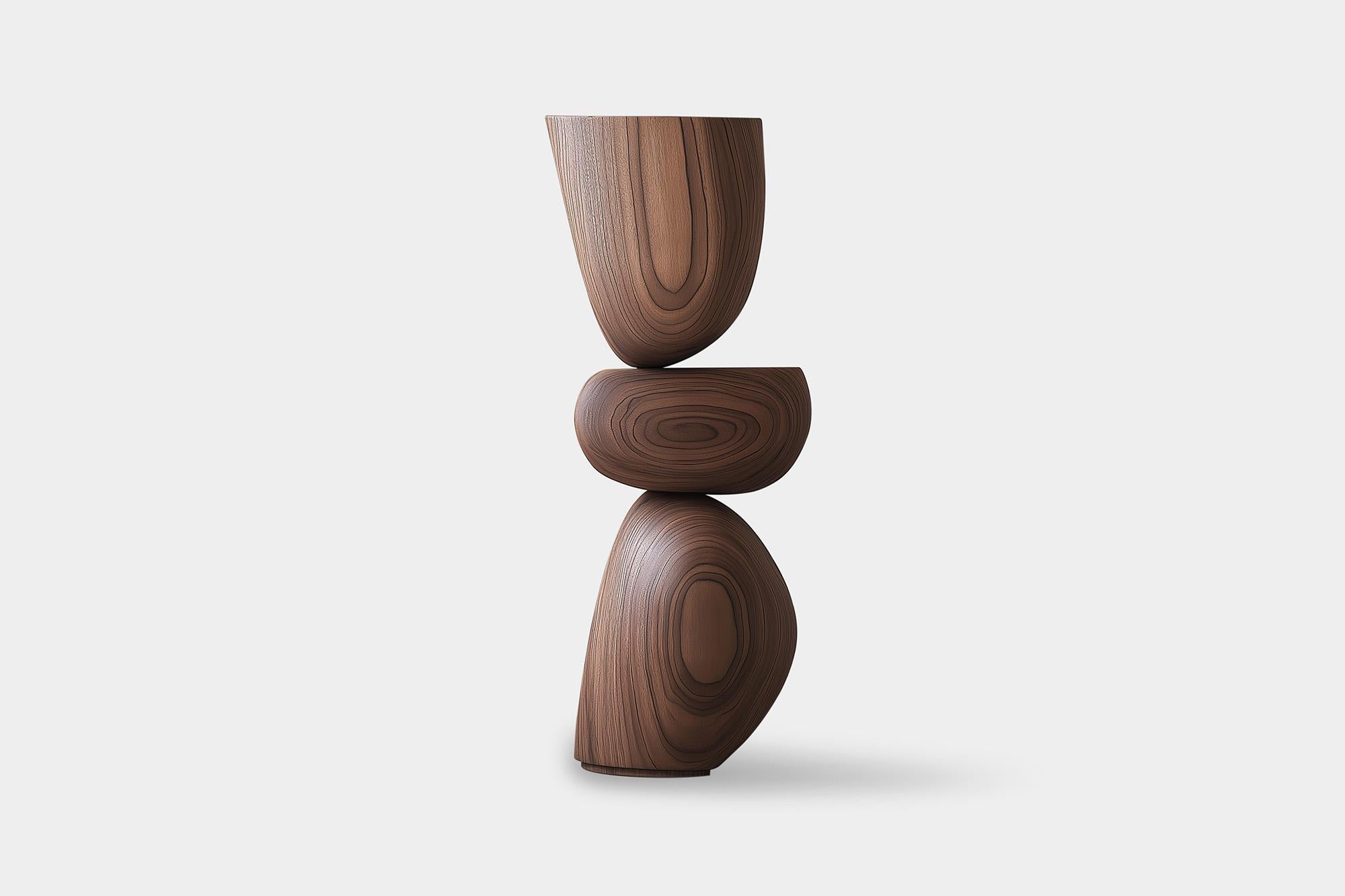 Totem in legno artigianale Lull No96 di Joel Escalona - Perfetto per ambienti artistici

---
L'equilibrio e la tensione sono al centro di queste sculture. L'interazione tra le forme lisce e arrotondate e le basi solide e angolari crea un delicato
